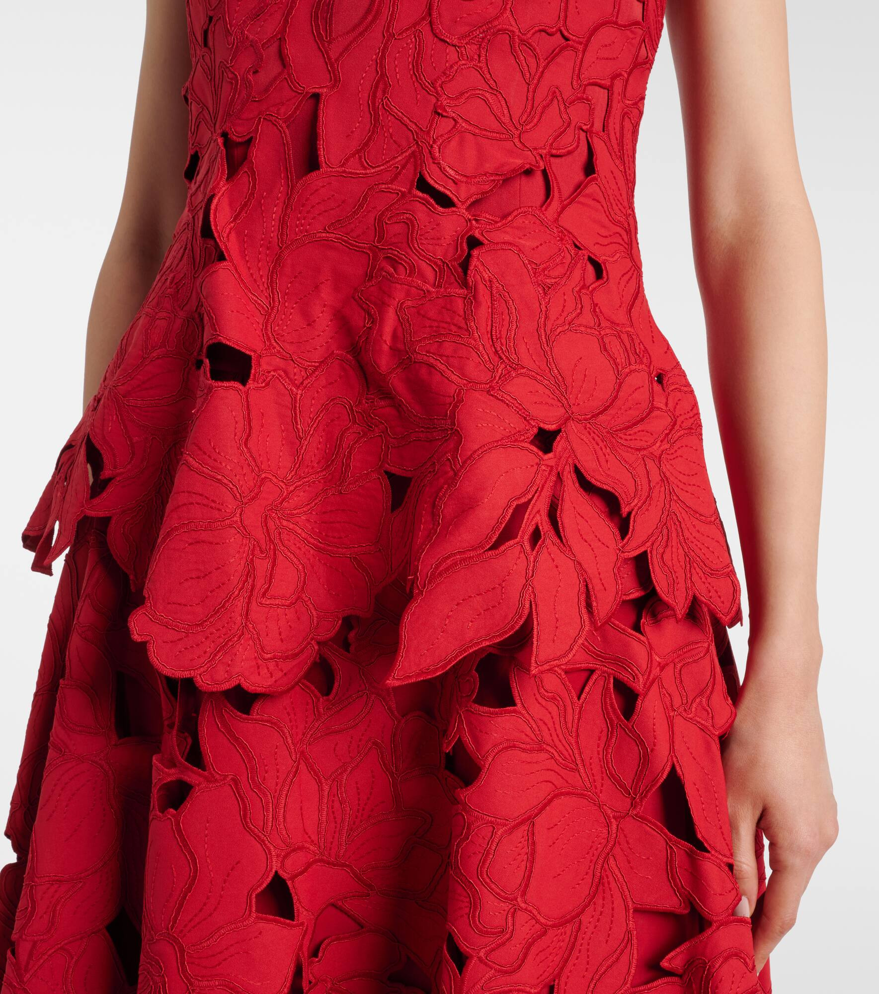 Audrey peplum lace midi dress - 5