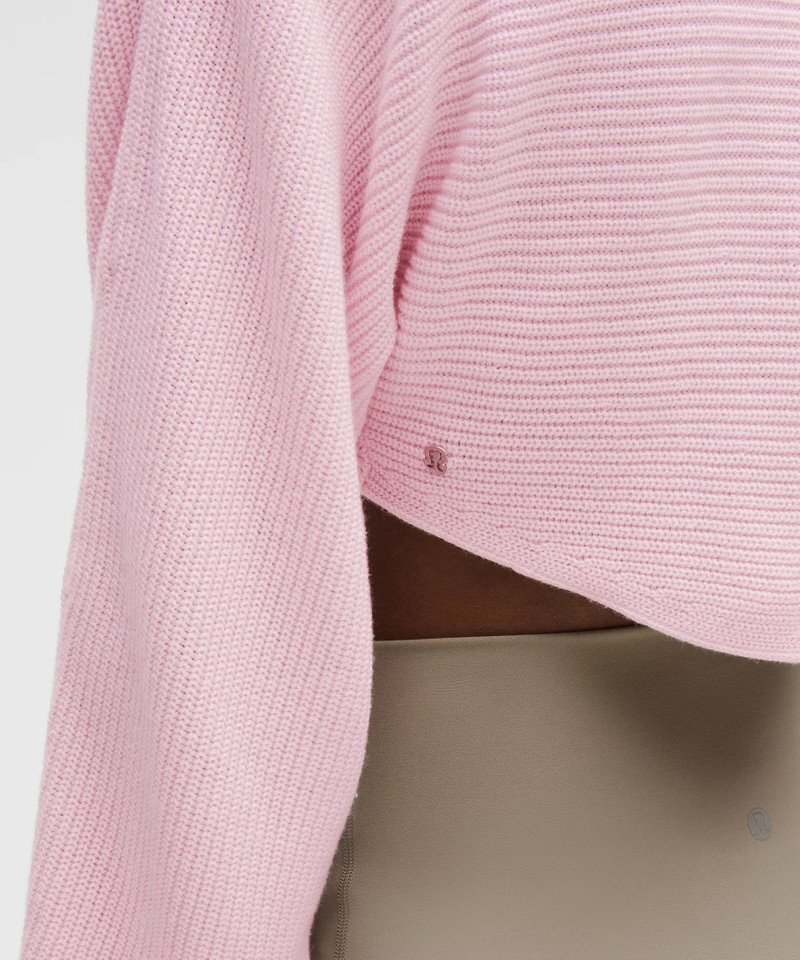 Cotton-Blend Mockneck Knit Shrug 5