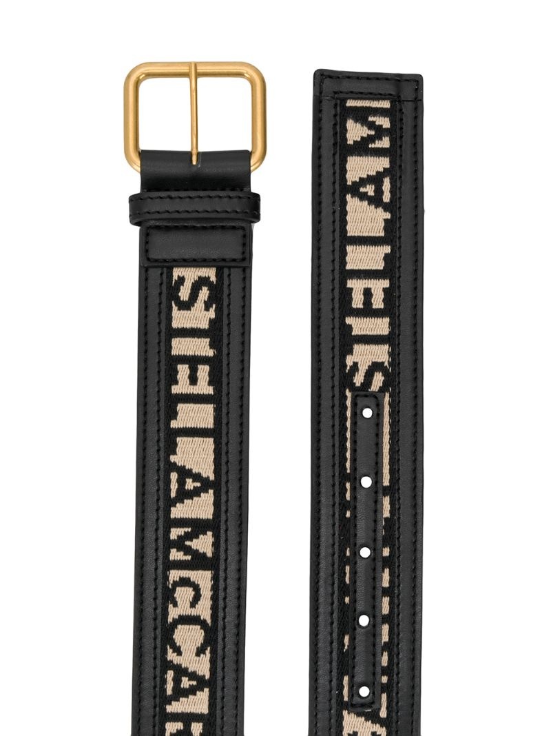 logo embroidered belt - 2