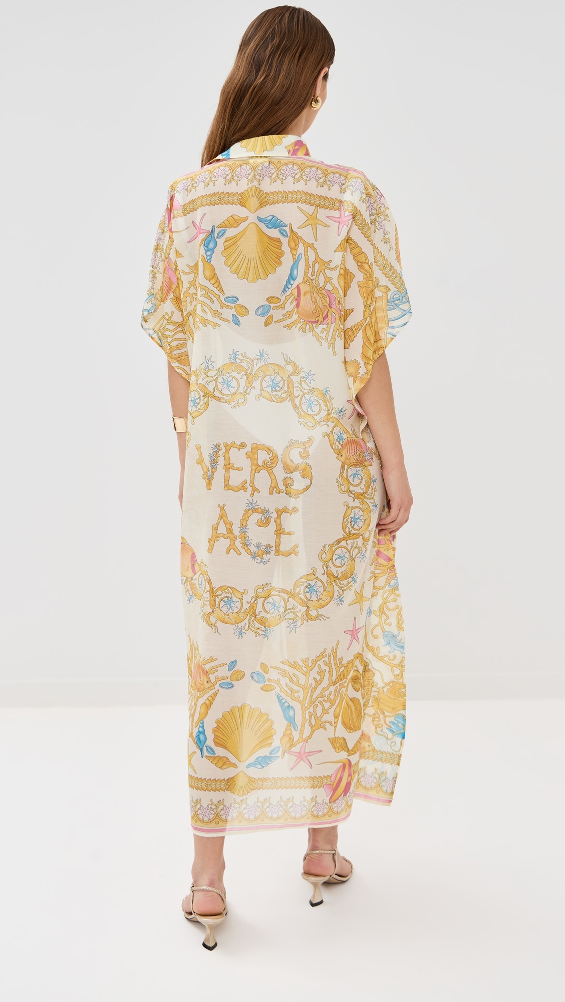 Underwater Barocco Print Swim Cover Up Dress - 2