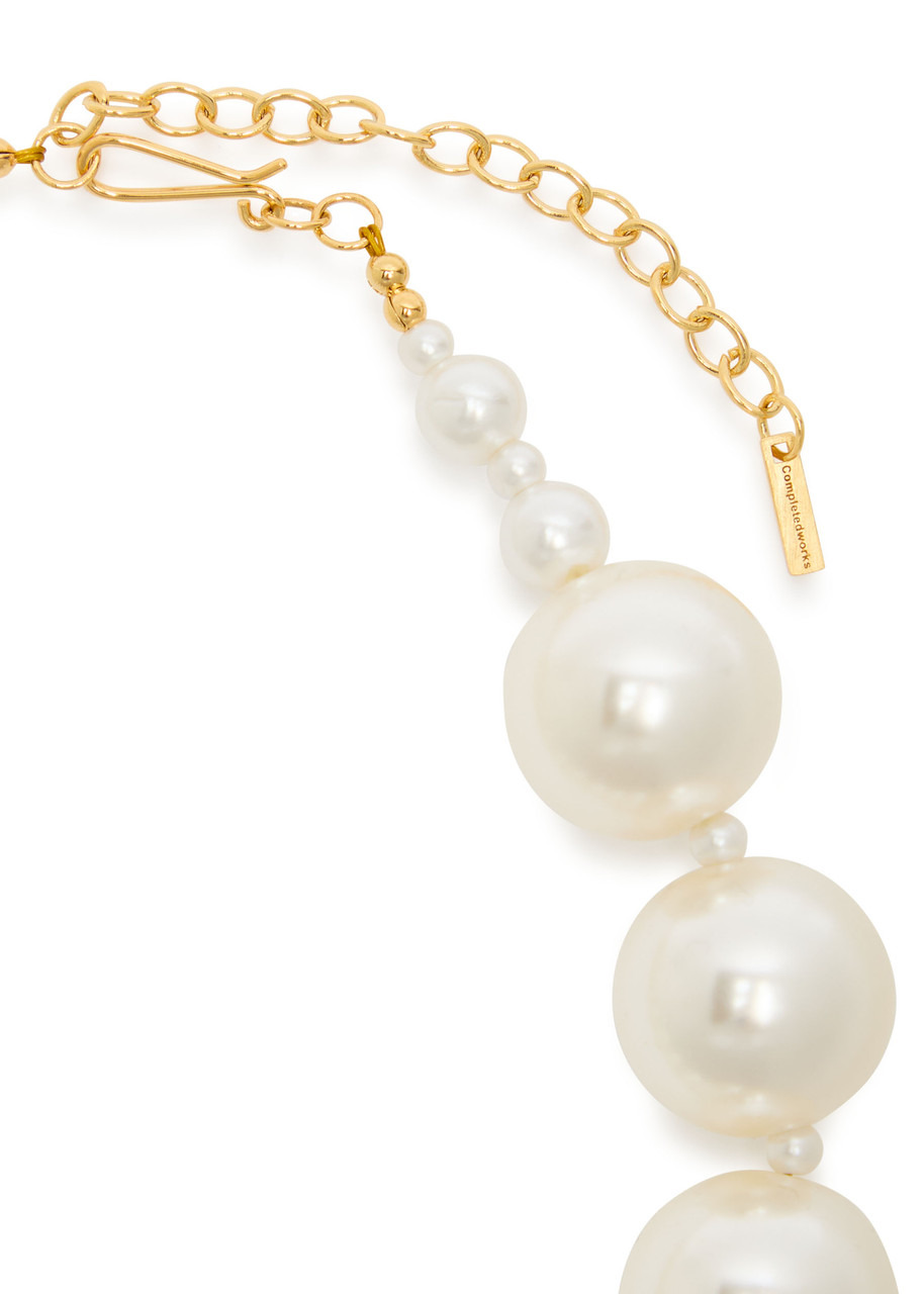 Completedworks Faux Pearl-embellished 18kt Gold-plated Necklace - 4