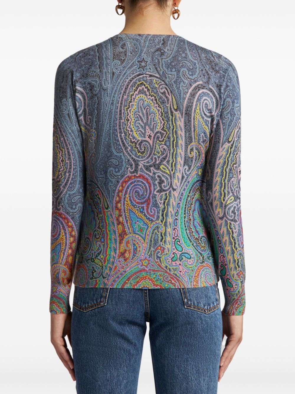 paisley-print cardigan - 3