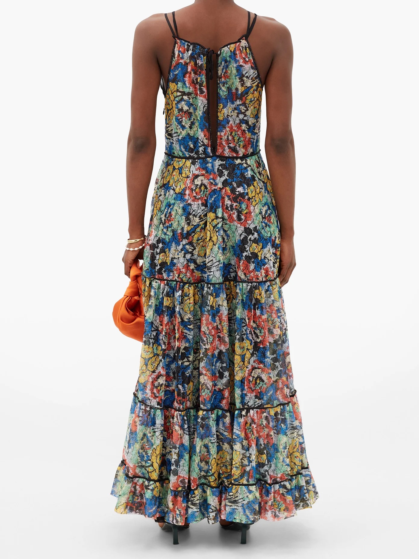 Banded-hem floral maxi dress - 5