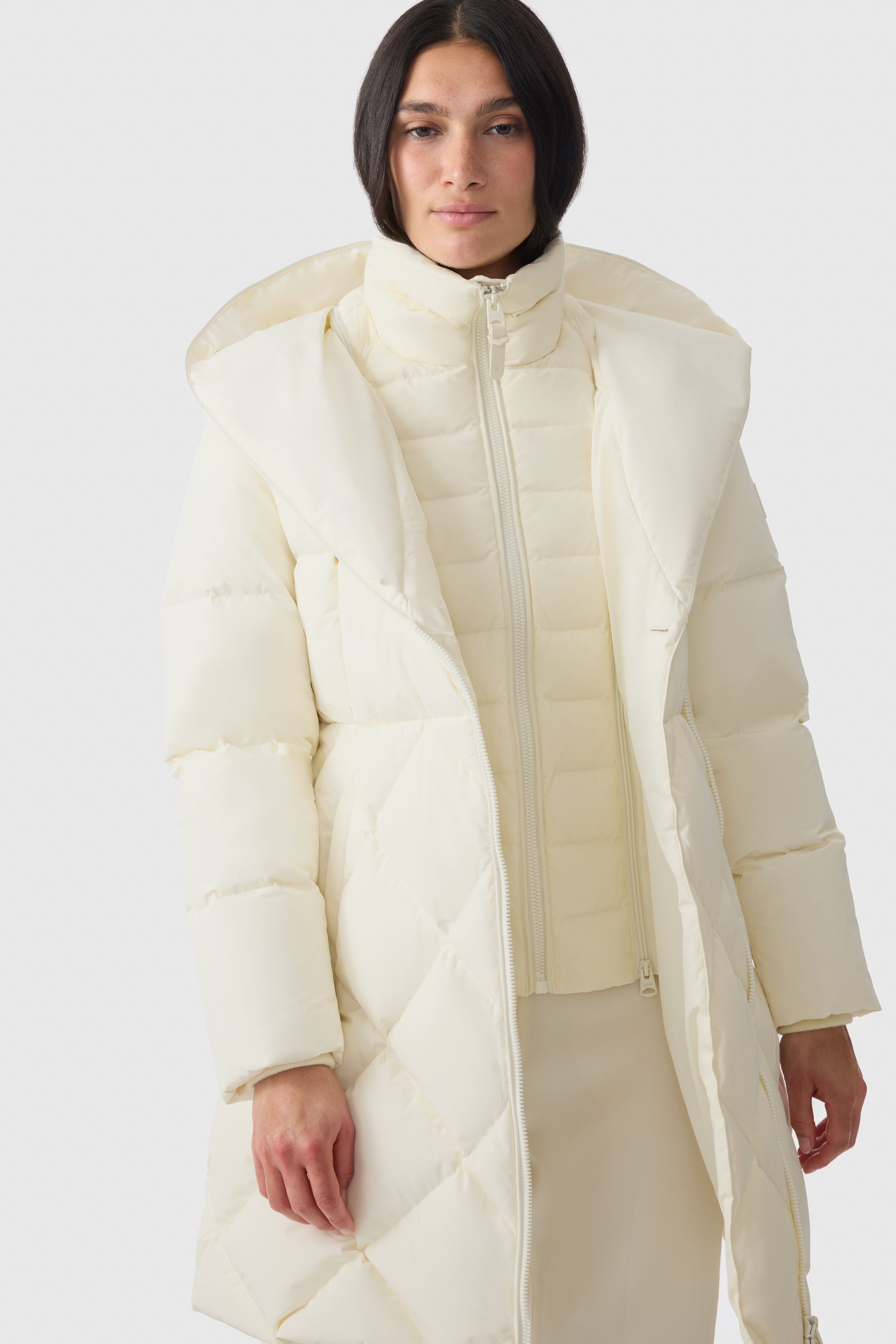 AYUMI 2-in-1 Long Down Coat with Bib - 6