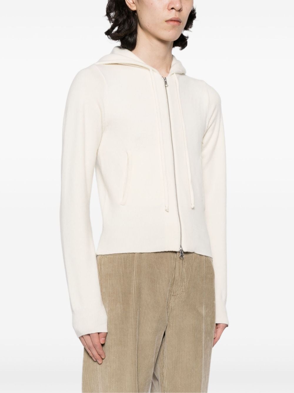 zip-up cashmere-blend hoodie - 4