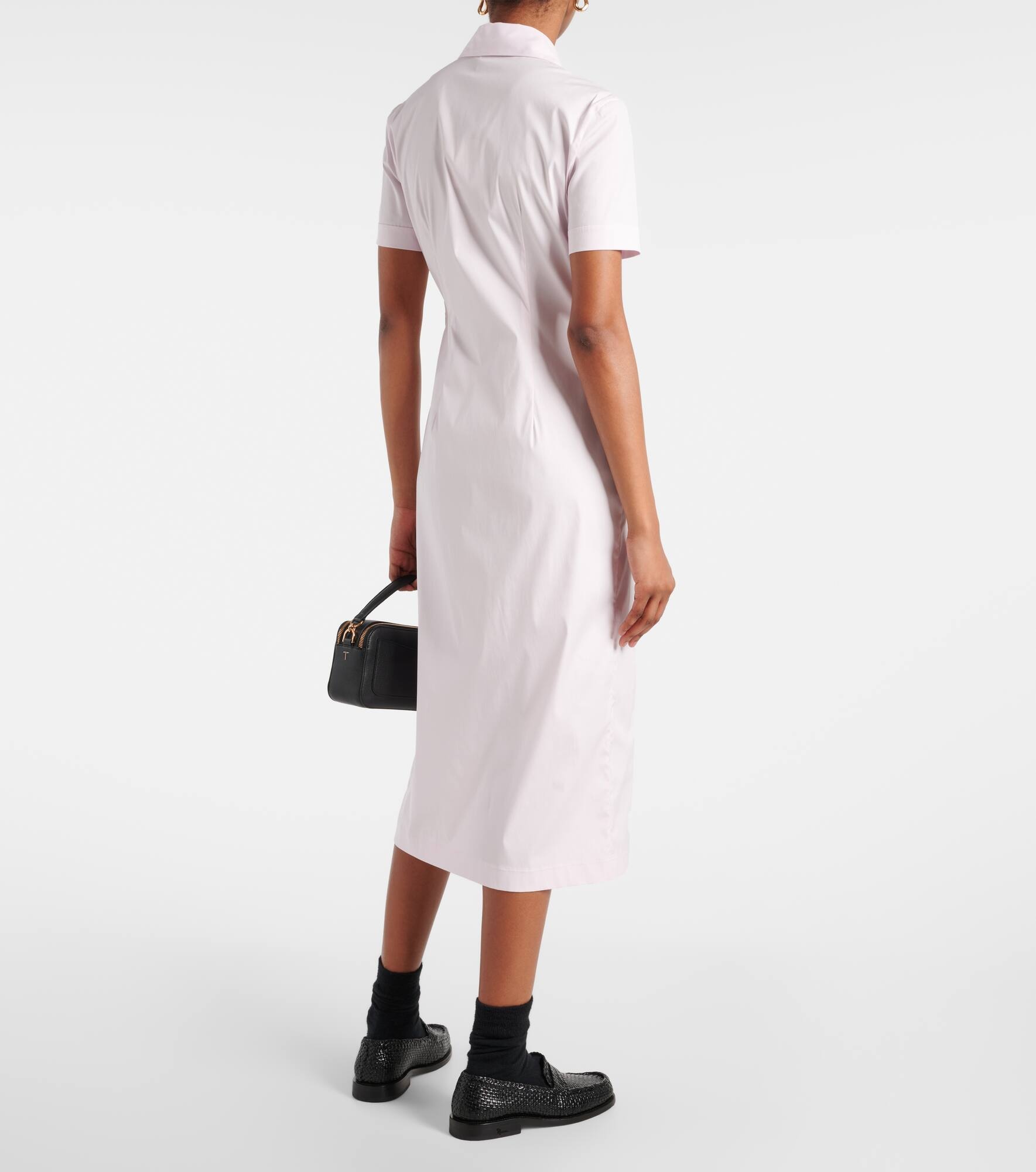 Cotton-blend shirt dress - 3