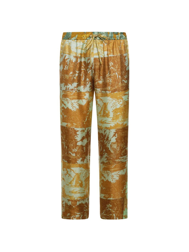 elasticated-waistband trousers 1