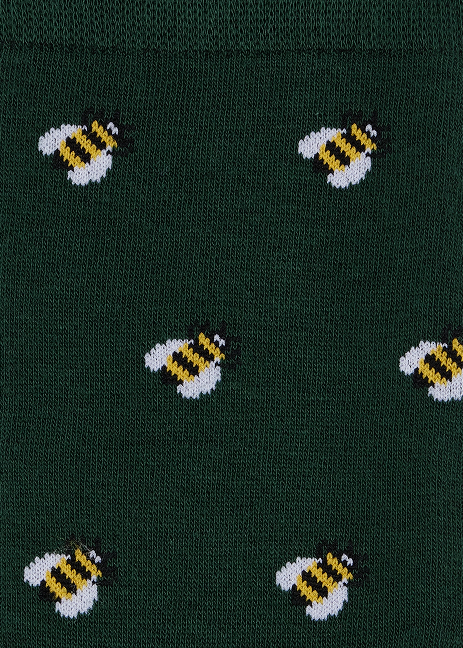 Dark Green 'Bee' Pattern Socks - 3