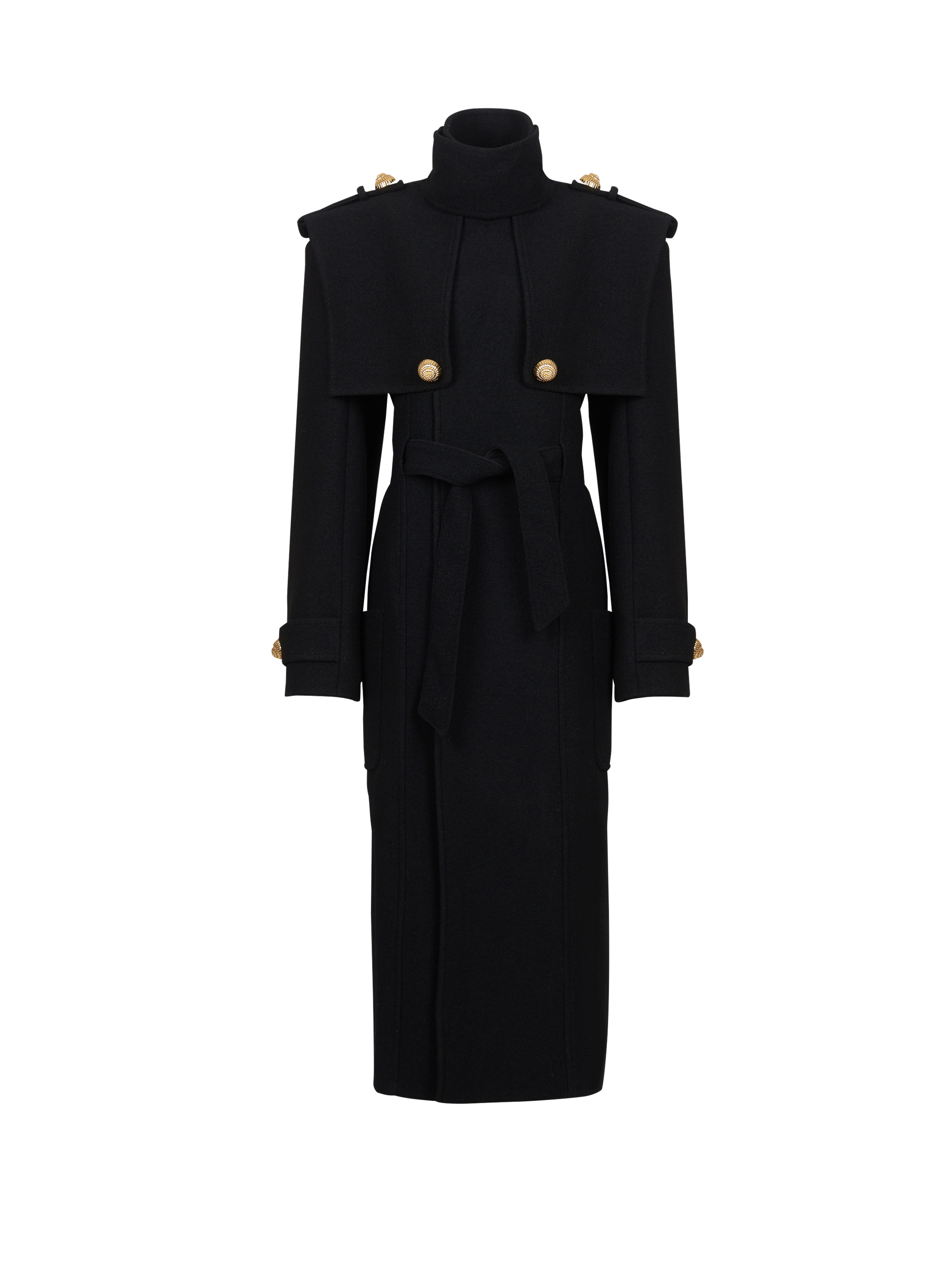 Wool button-down trench coat - 1