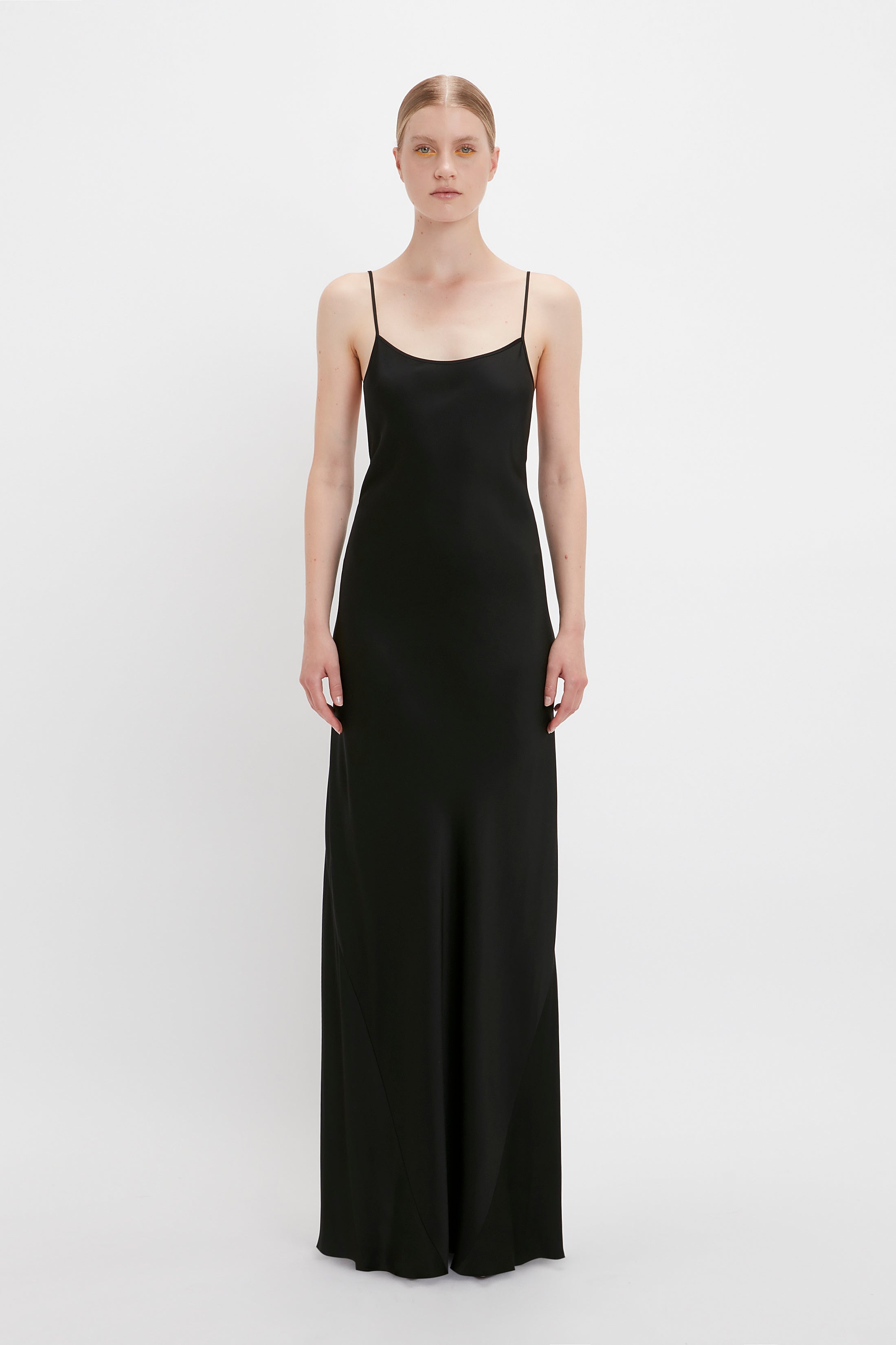 Floor-Length Cami Dress In Black - 2