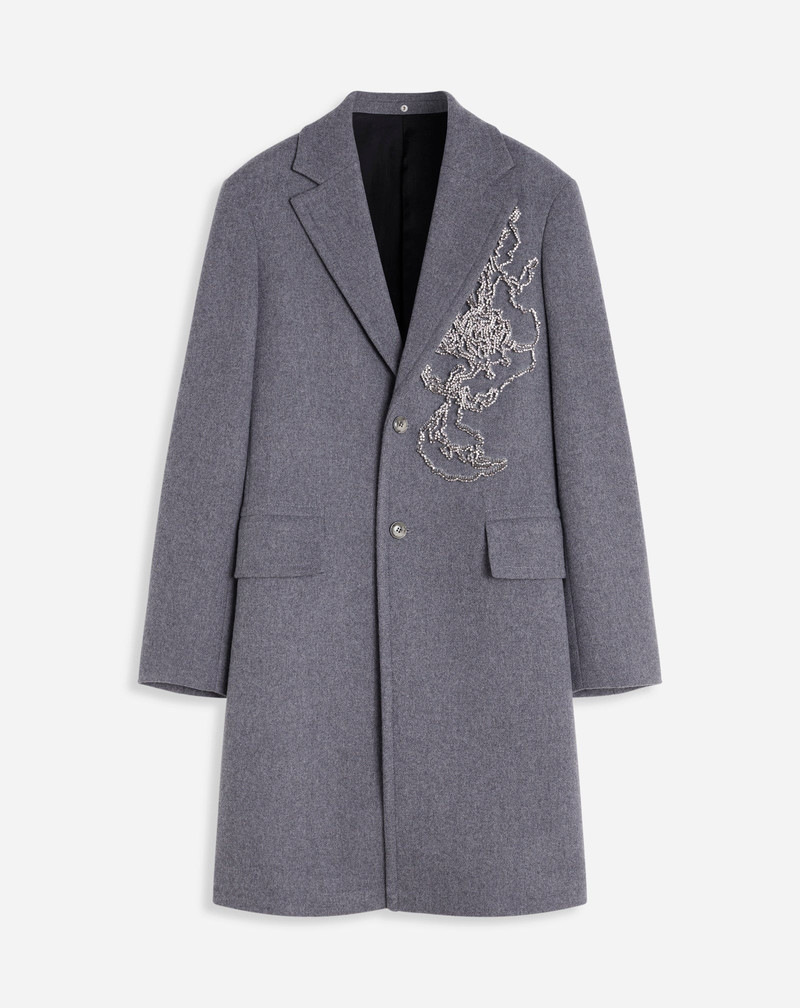 CLASSIC SINGLE-BREASTED COAT WITH EMBROIDERIES 1