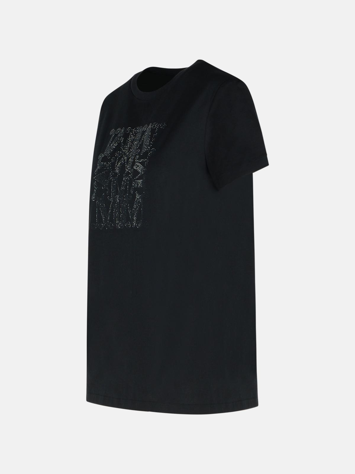 'GIOVANE' BLACK COTTON T-SHIRT - 2
