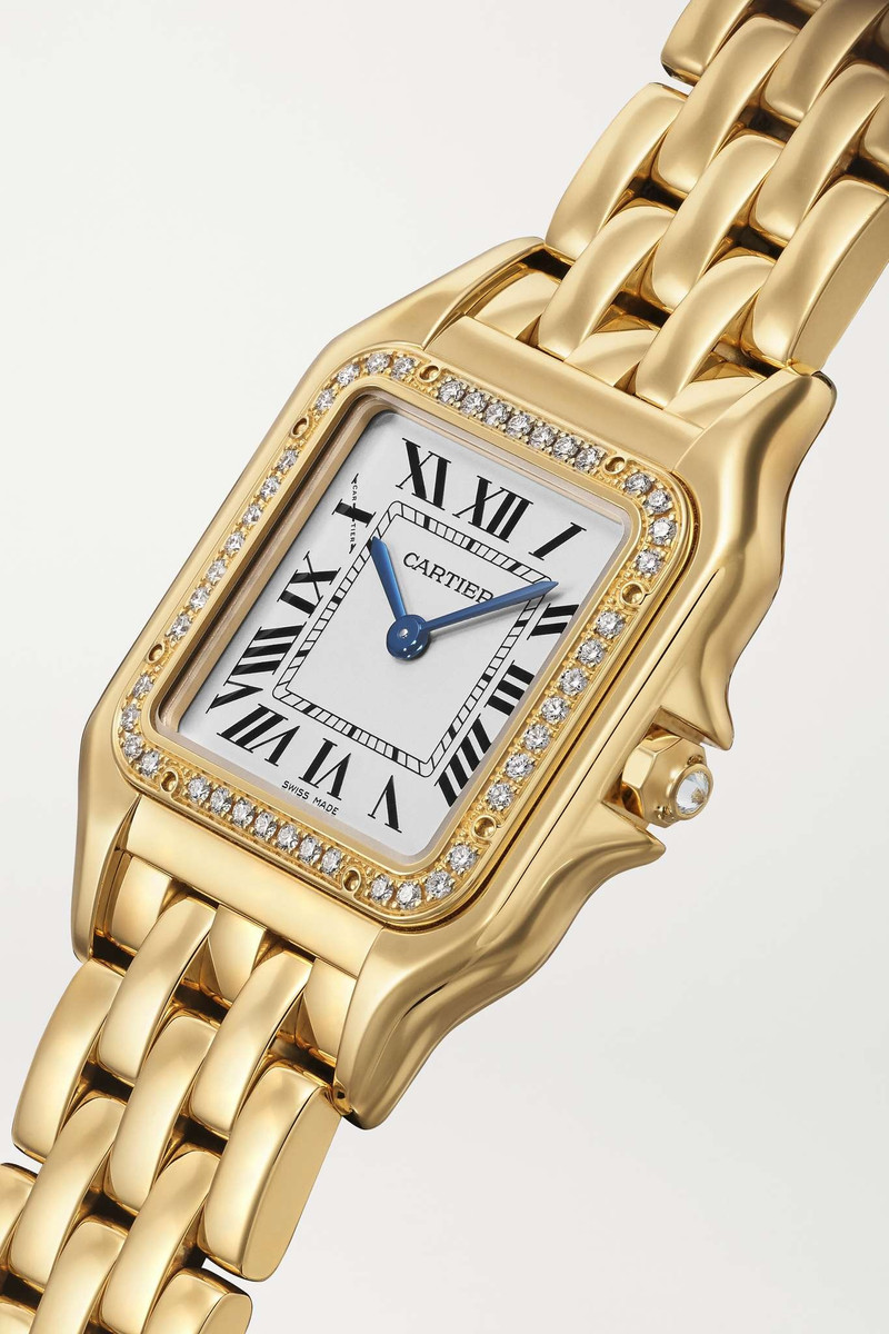 Panthère de Cartier medium 26.7mm 18-karat gold diamond watch 3