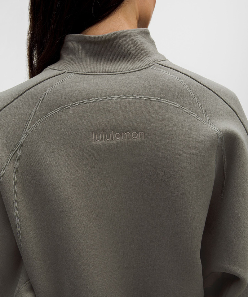 Plush Fleece Curved Hem Pullover 5