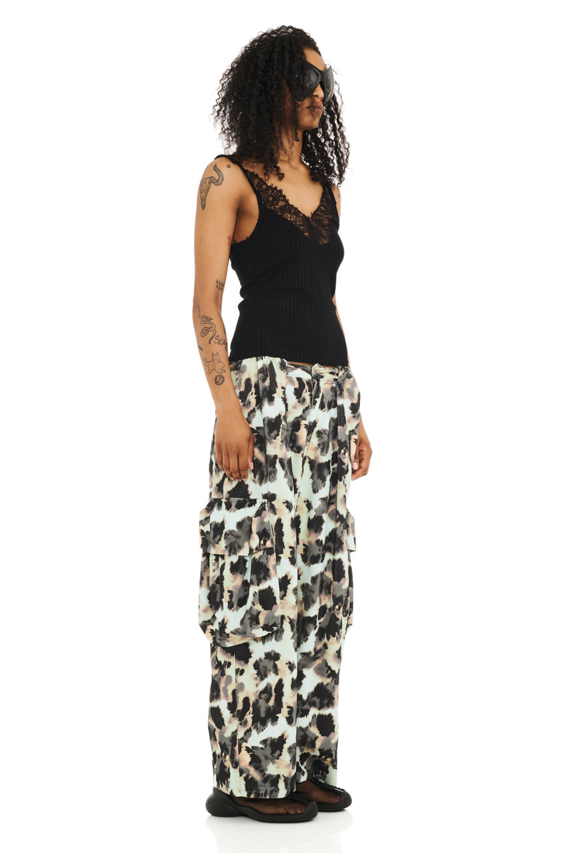 Collina Strada SNOW LEOPARD PLEATED CARGO PANT outlook