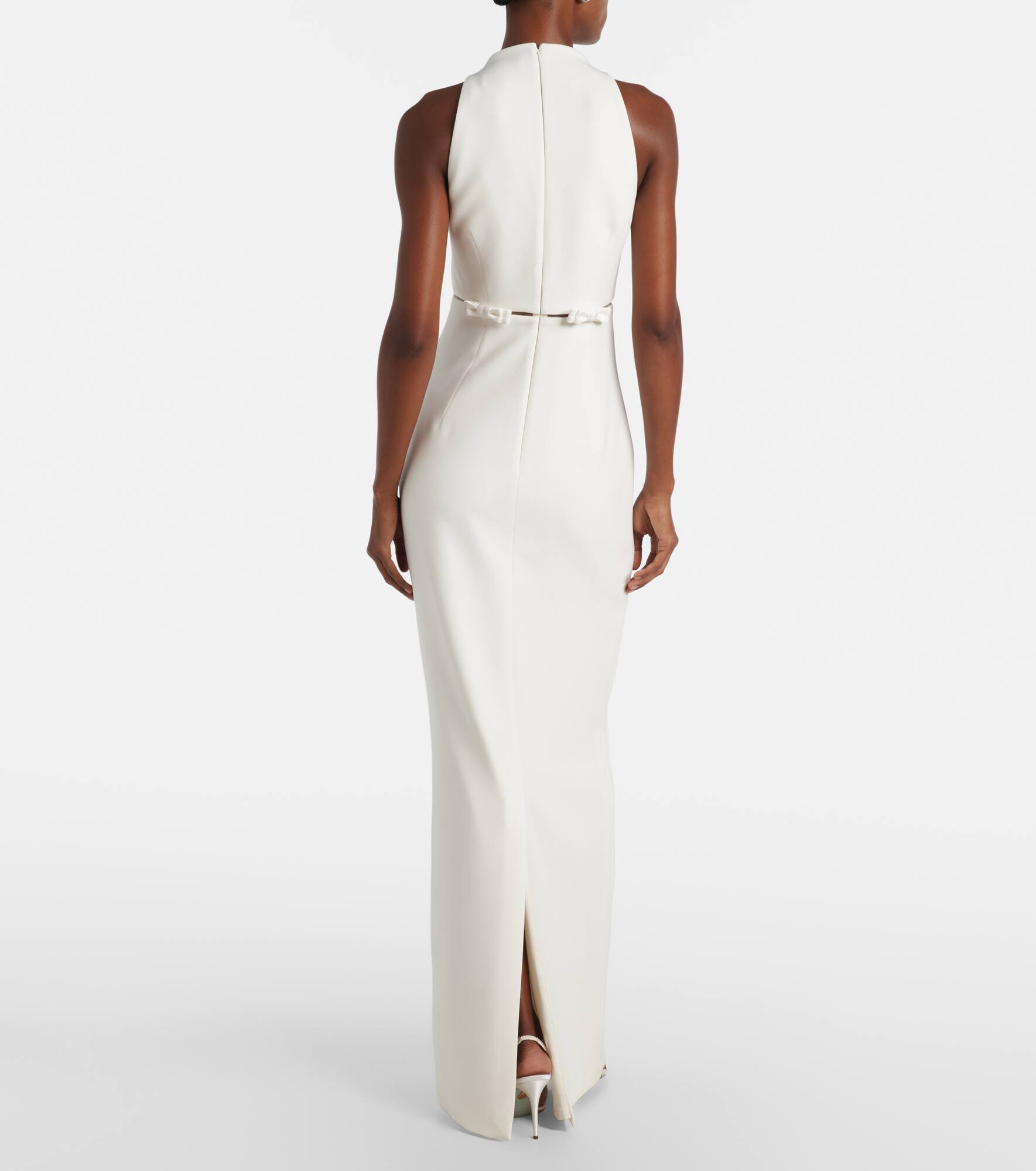 Bridal Jalie bow-detail crêpe gown - 3