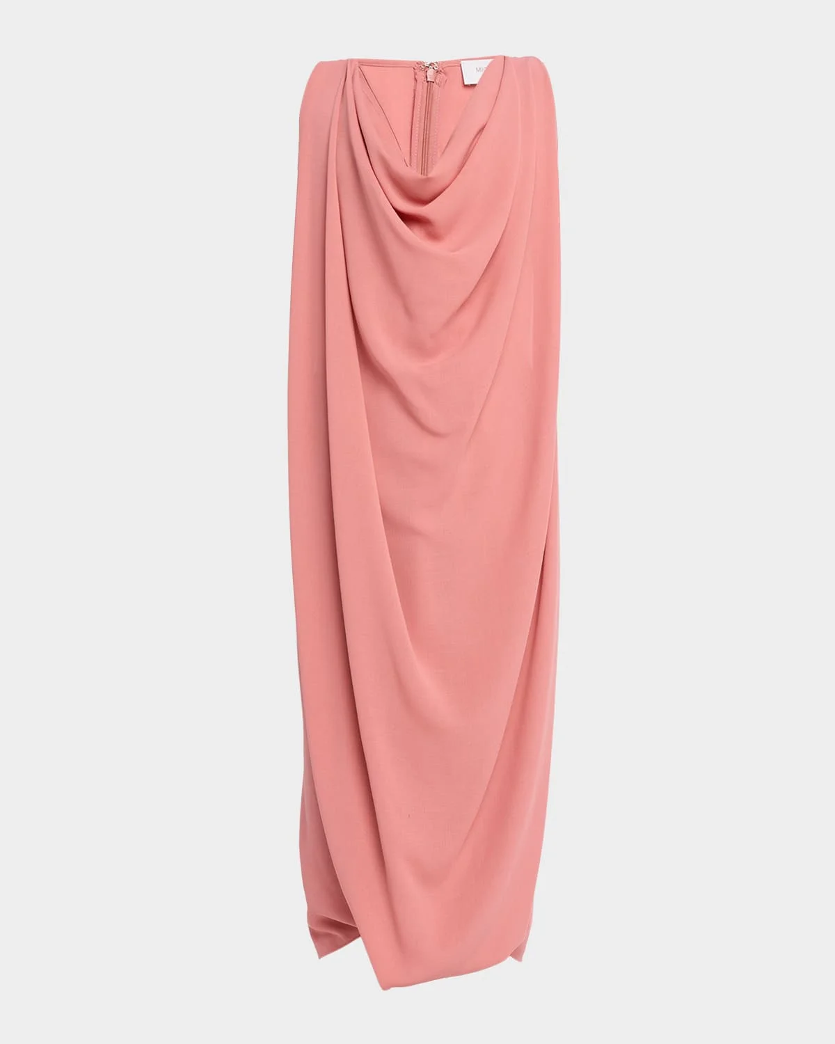Sleeveless Fluid Wool Cowl Midi Dress - 1