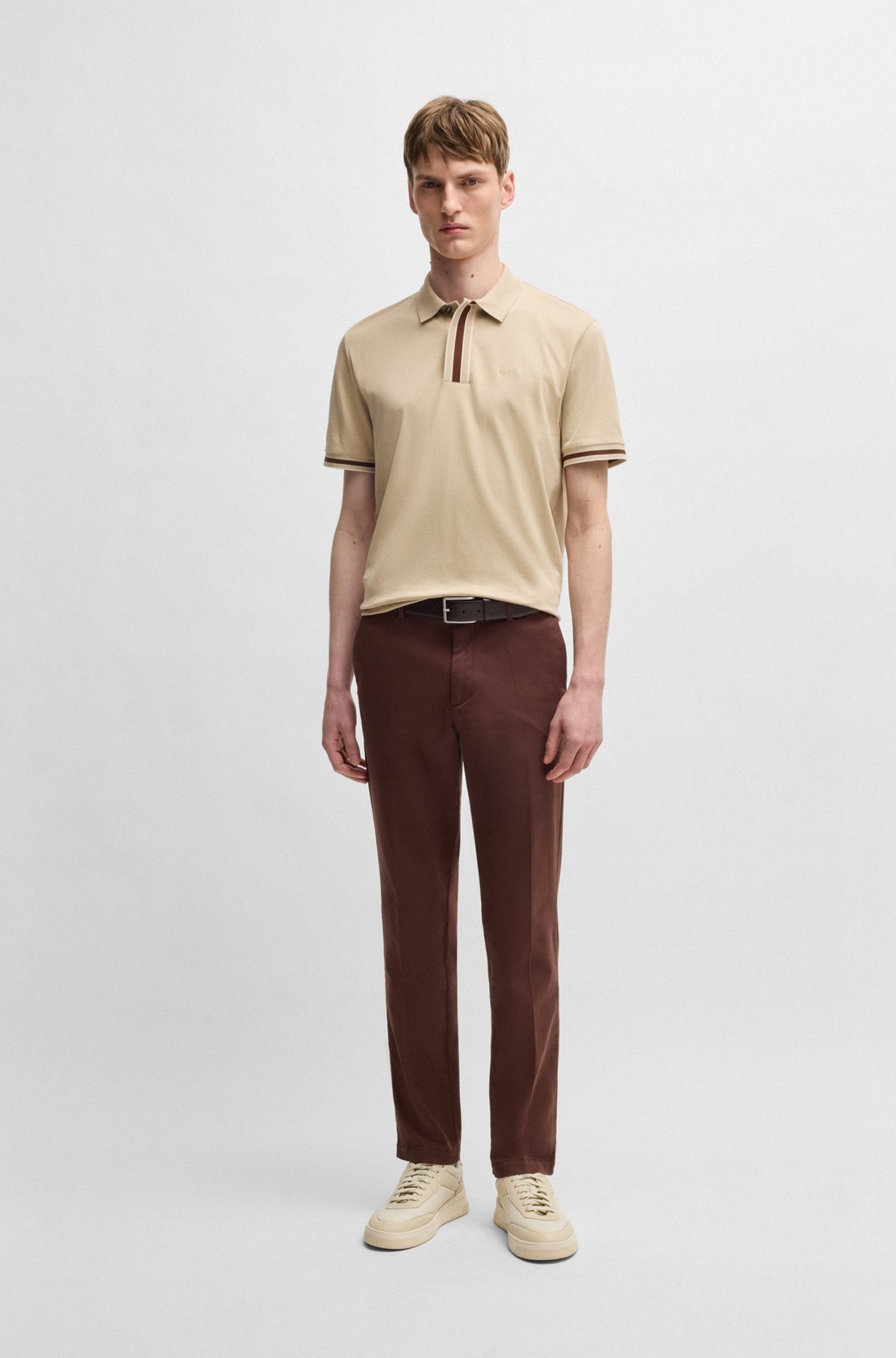 INTERLOCK-COTTON POLO SHIRT WITH CONTRAST TIPPING - 4