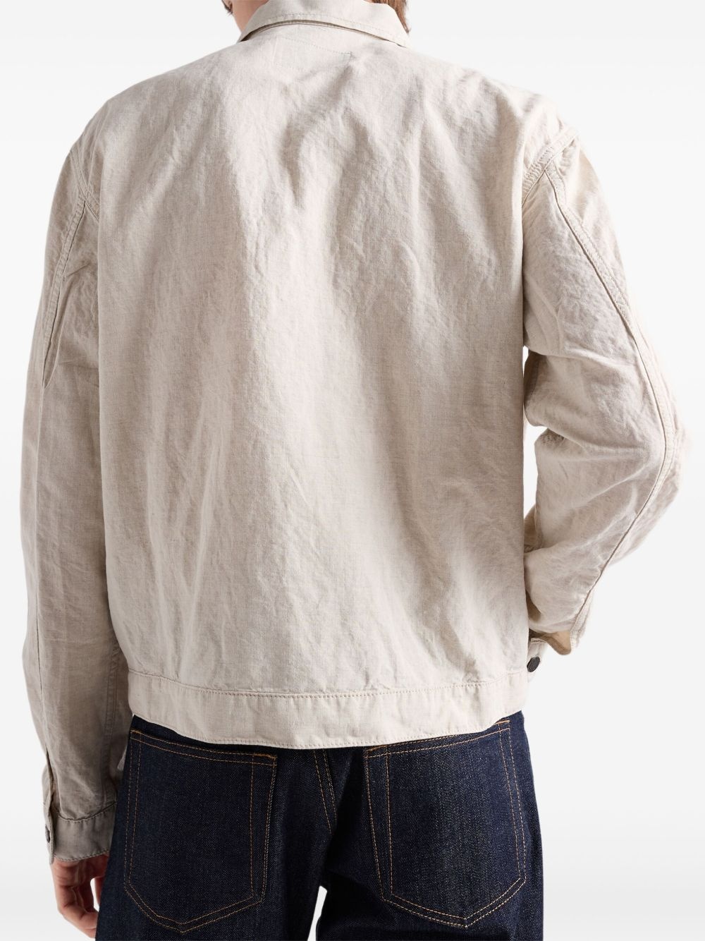 chambray shirt jacket - 4