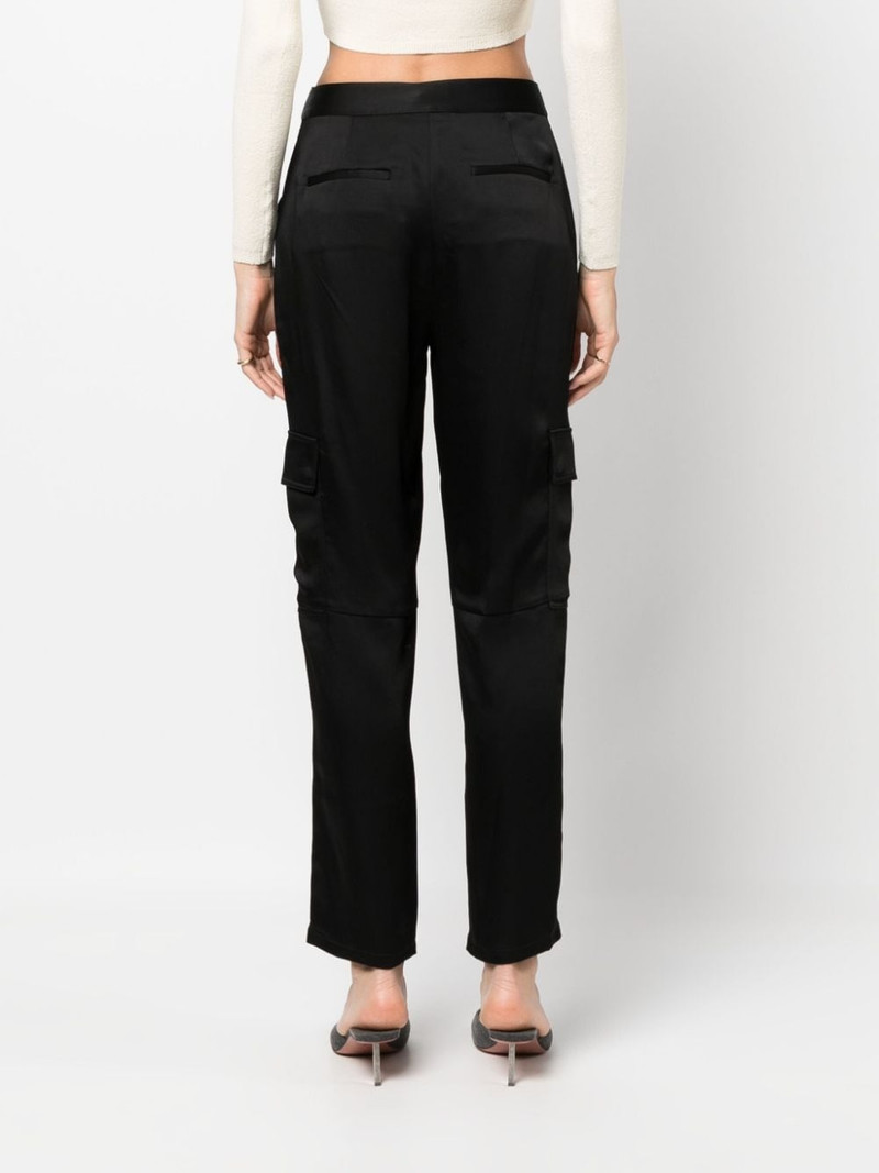 tapered-leg satin trousers 4
