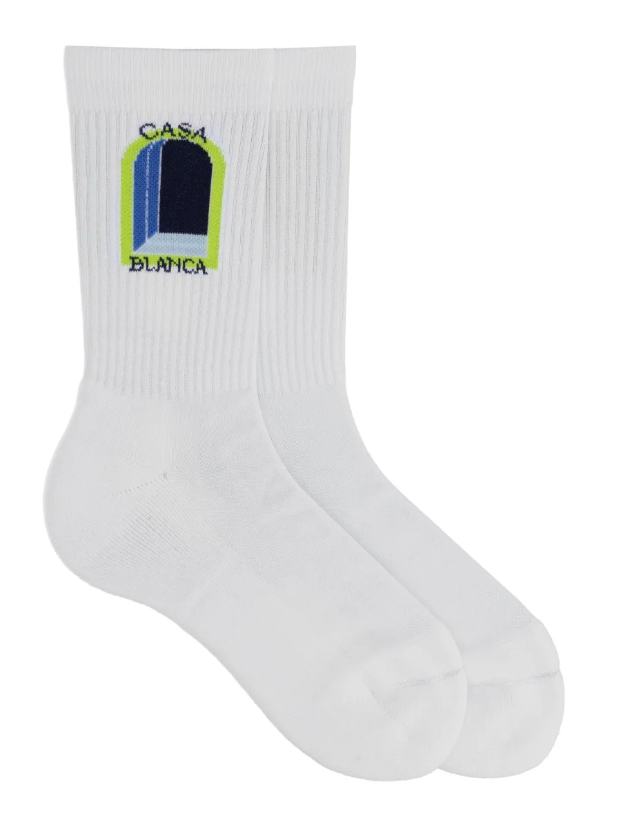 COTTON SOCKS WITH LOGO - 1