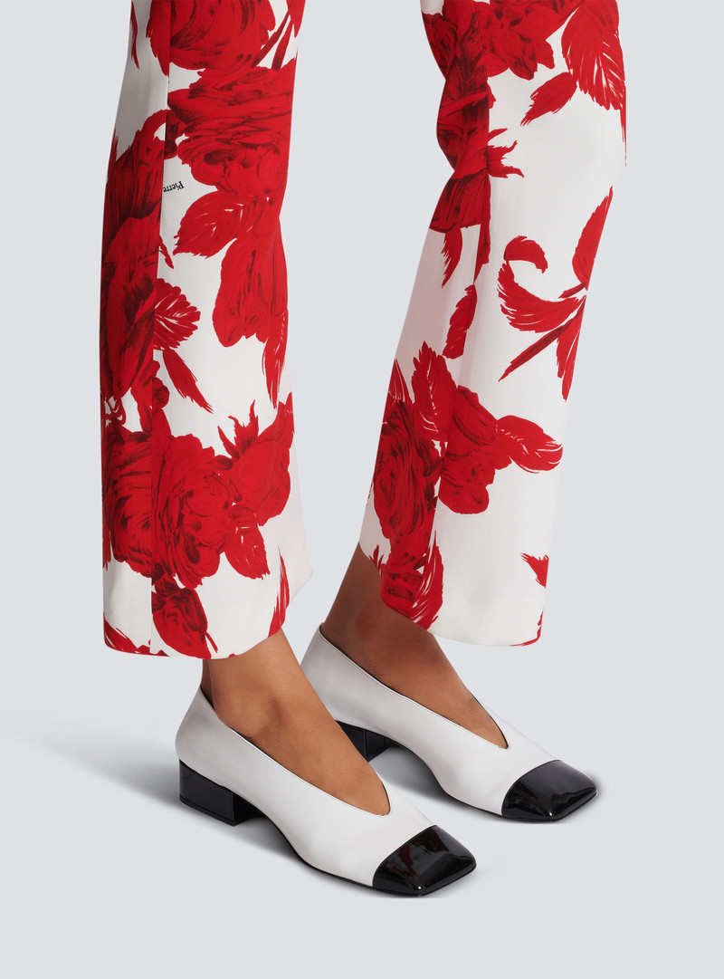 Balmain Eden two-tone patent leather ballet flats outlook