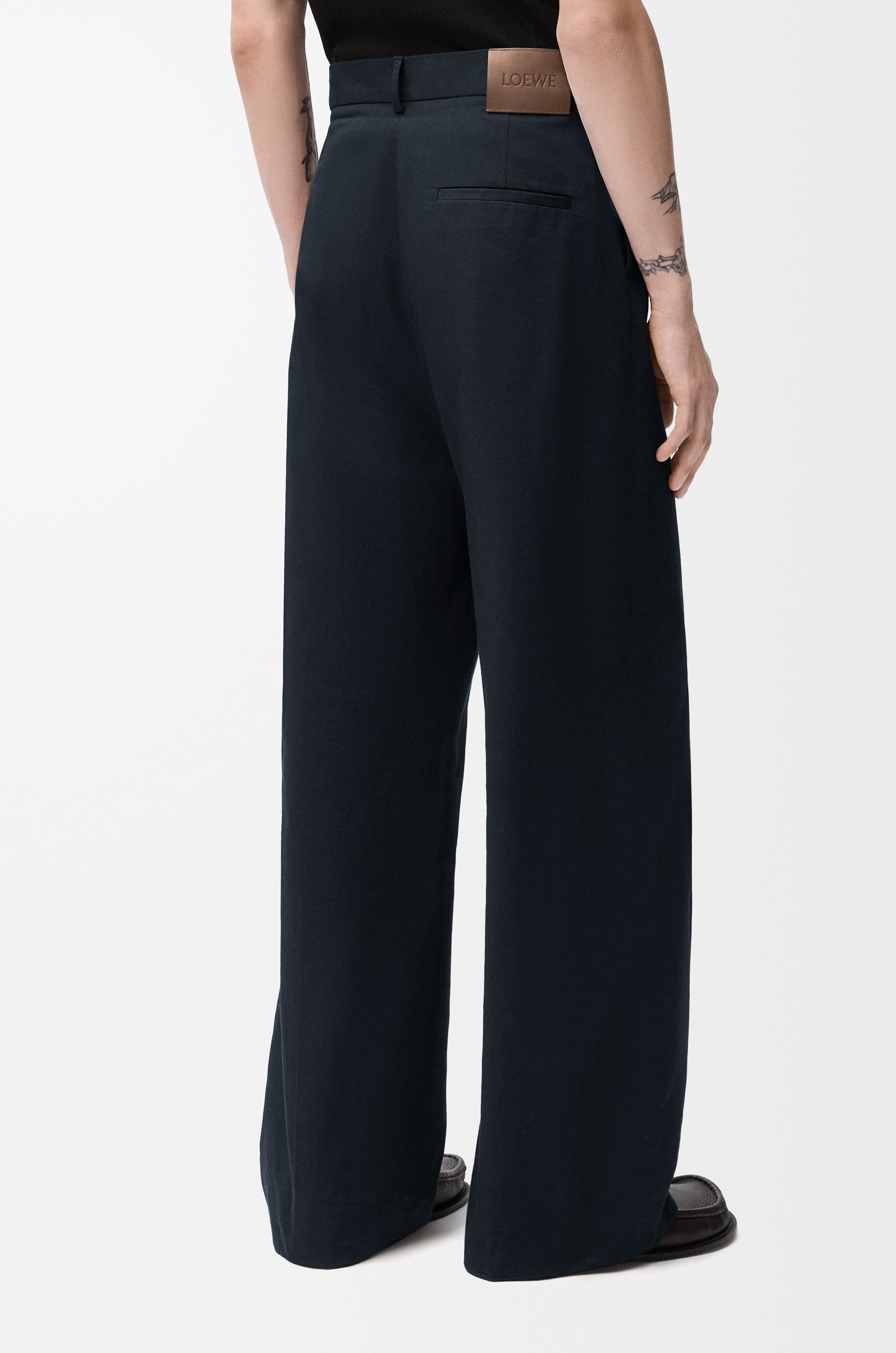 Pleated trousers in cotton - 4