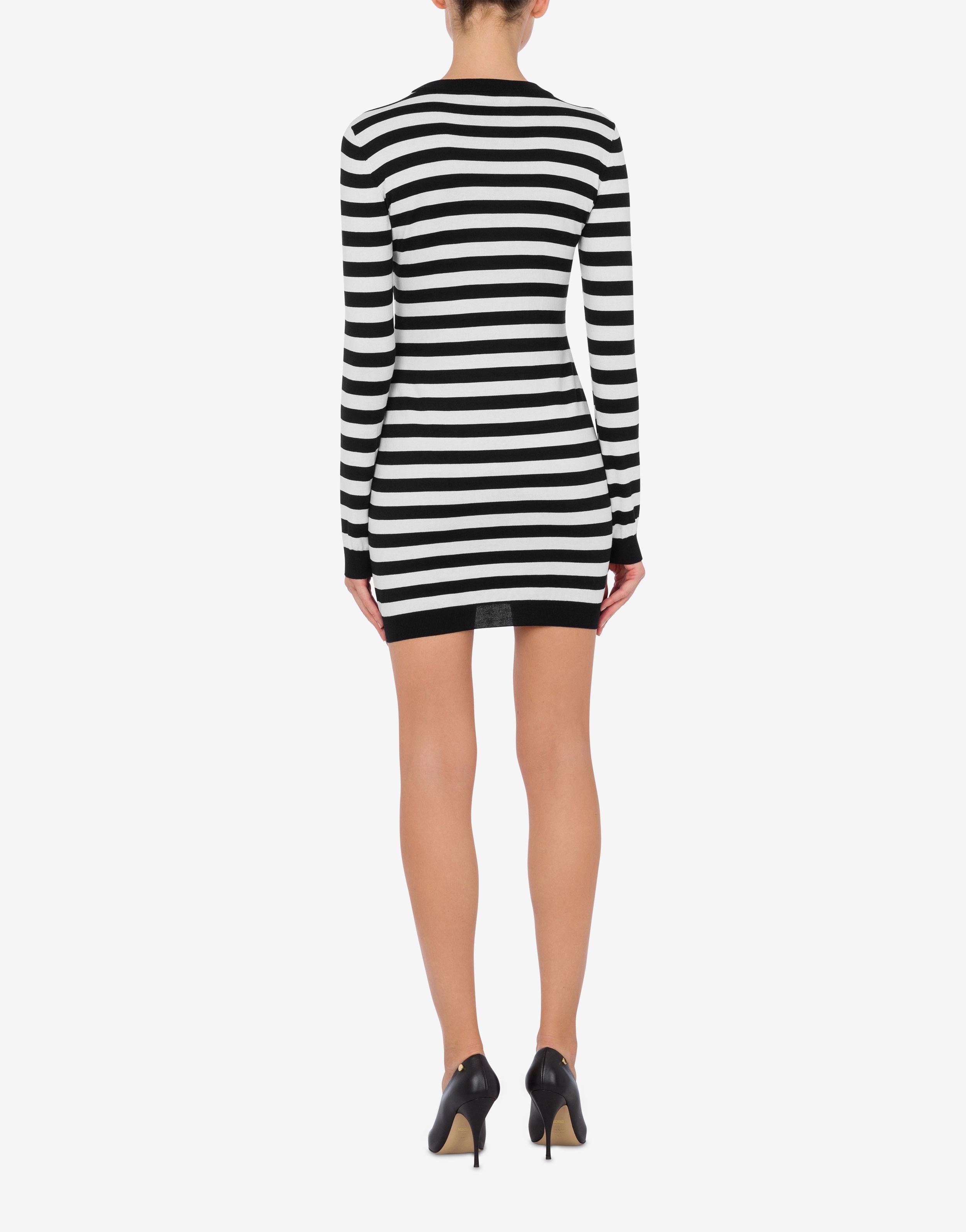 HOUSE SYMBOLS !? STRIPED KNIT DRESS - 3