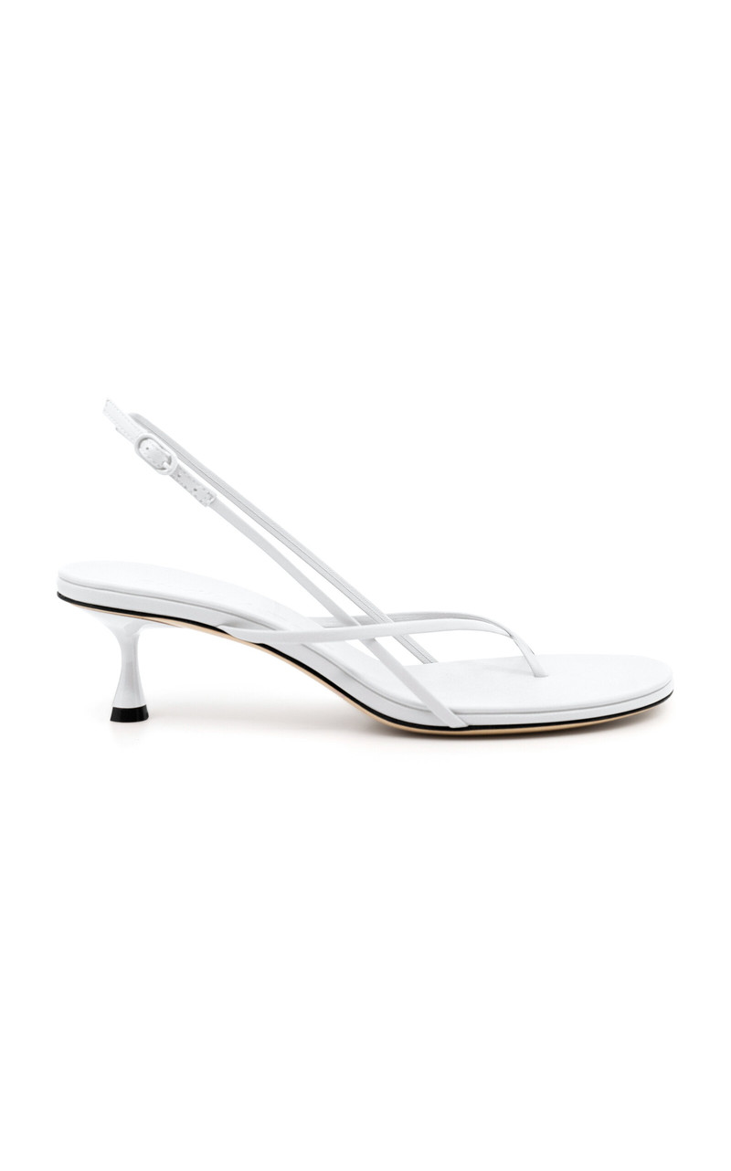 Studio Amelia Barbella Leather Sandals white outlook