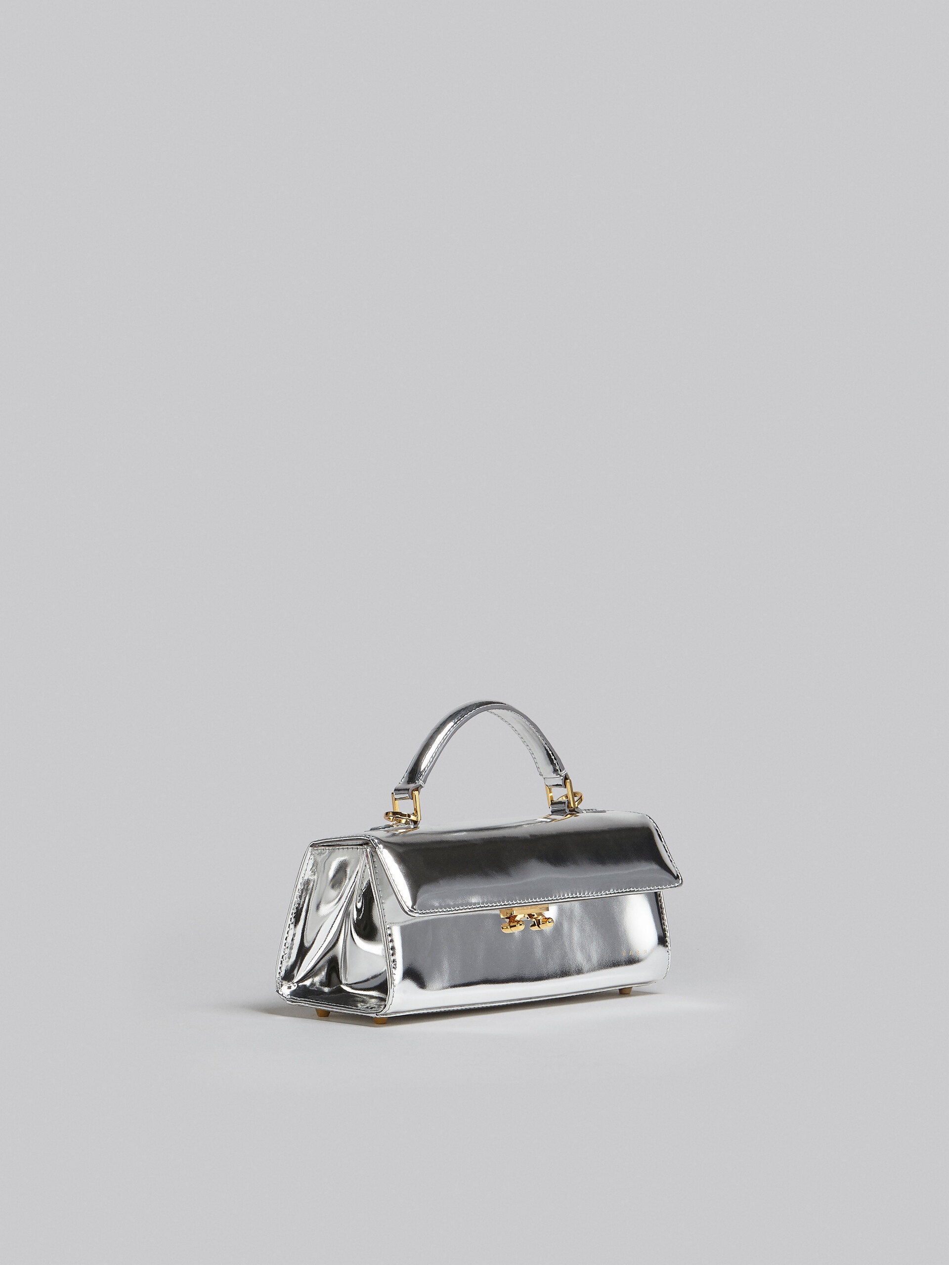 RELATIVITY MEDIUM BAG IN SILVER-TONE LEATHER - 5