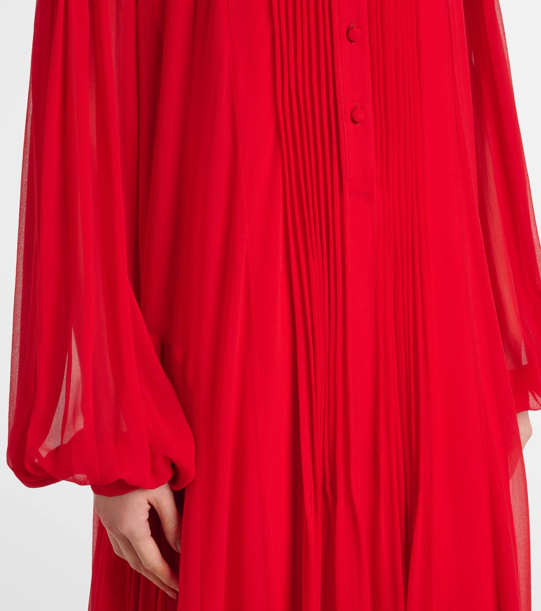 Clarinda pleated silk georgette maxi dress - 5