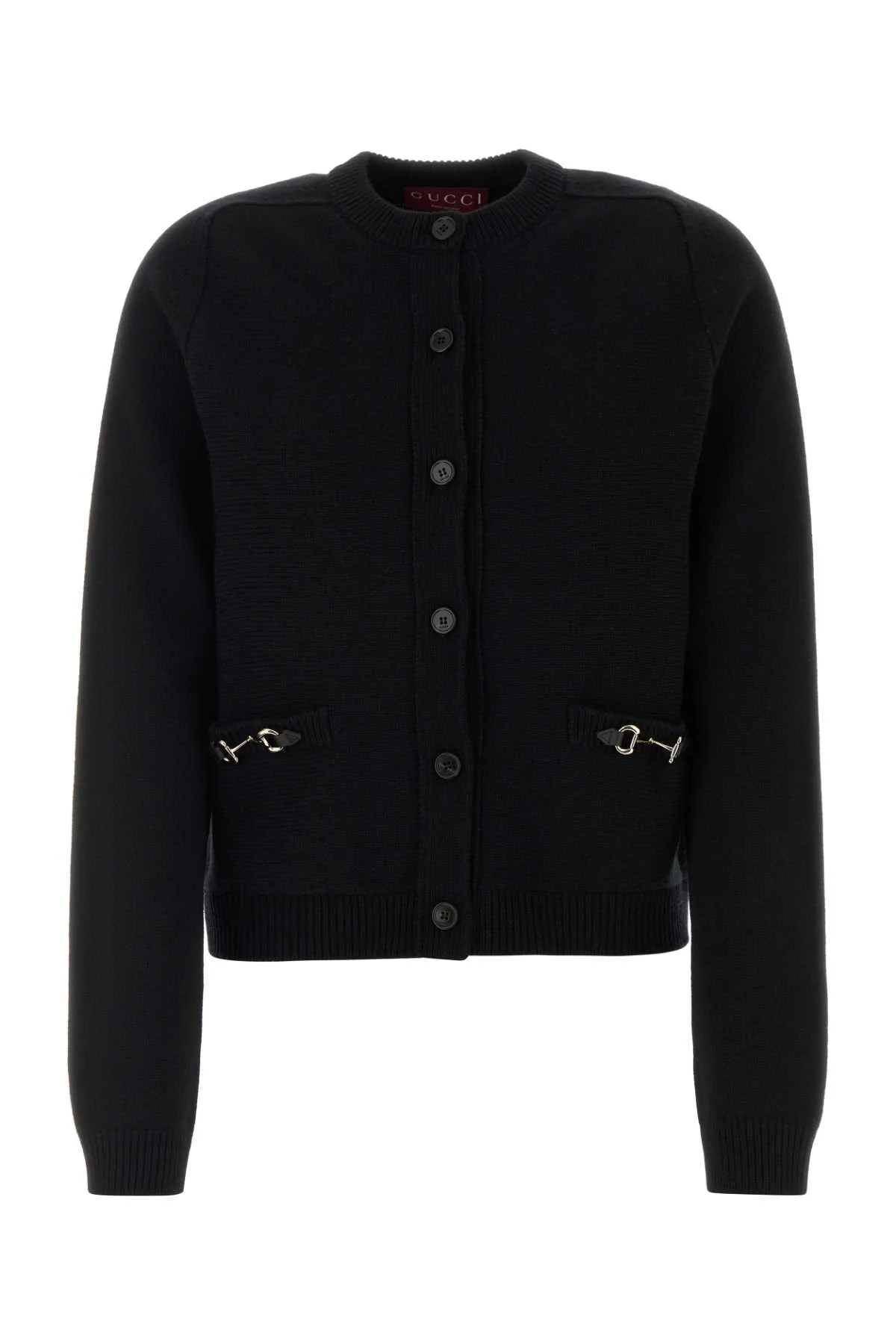 Gucci Women Black Wool Blend Cardigan - 1