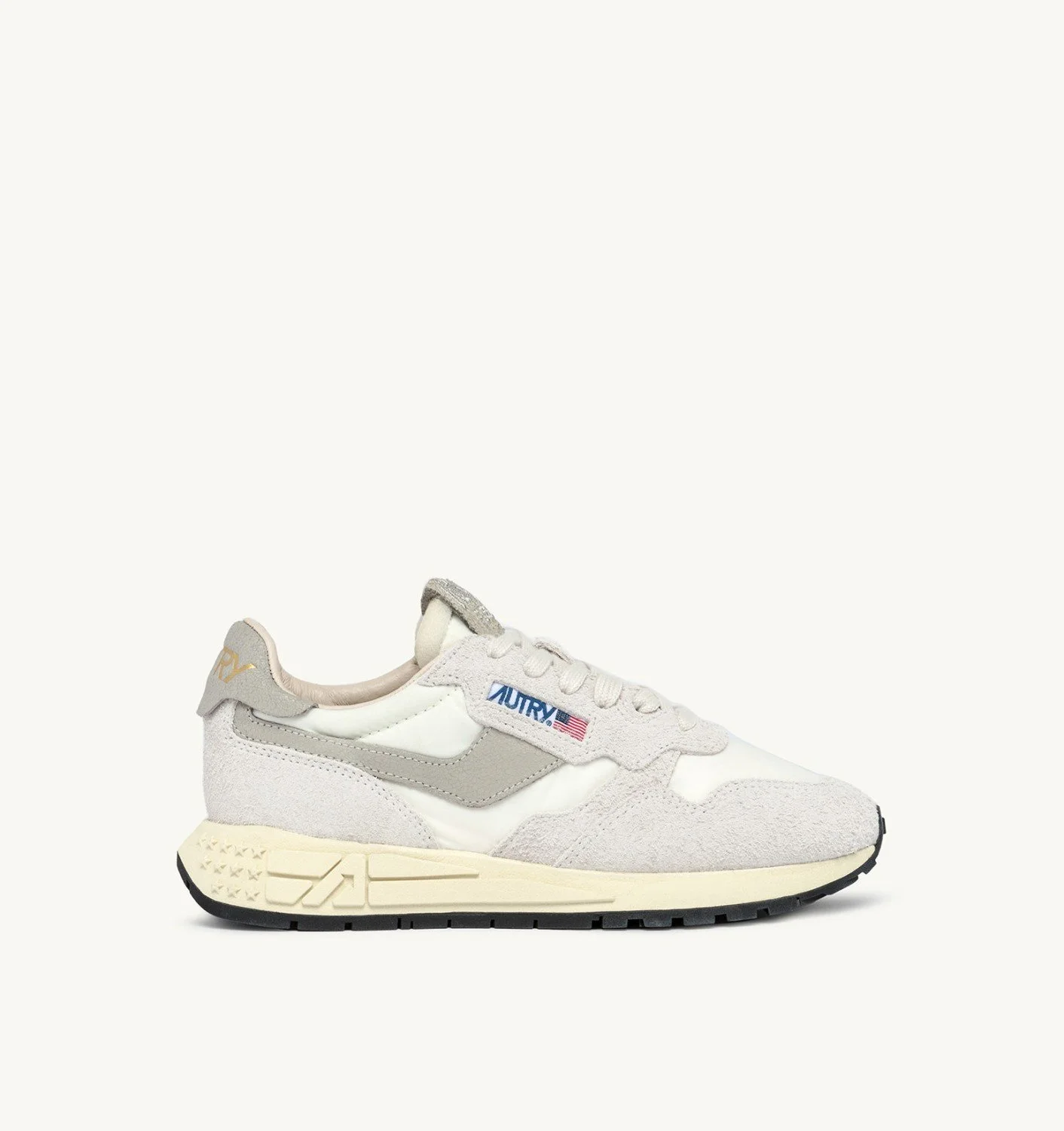 REELWIND LOW SNEAKERS IN WHITE NYLON AND SUEDE - 1