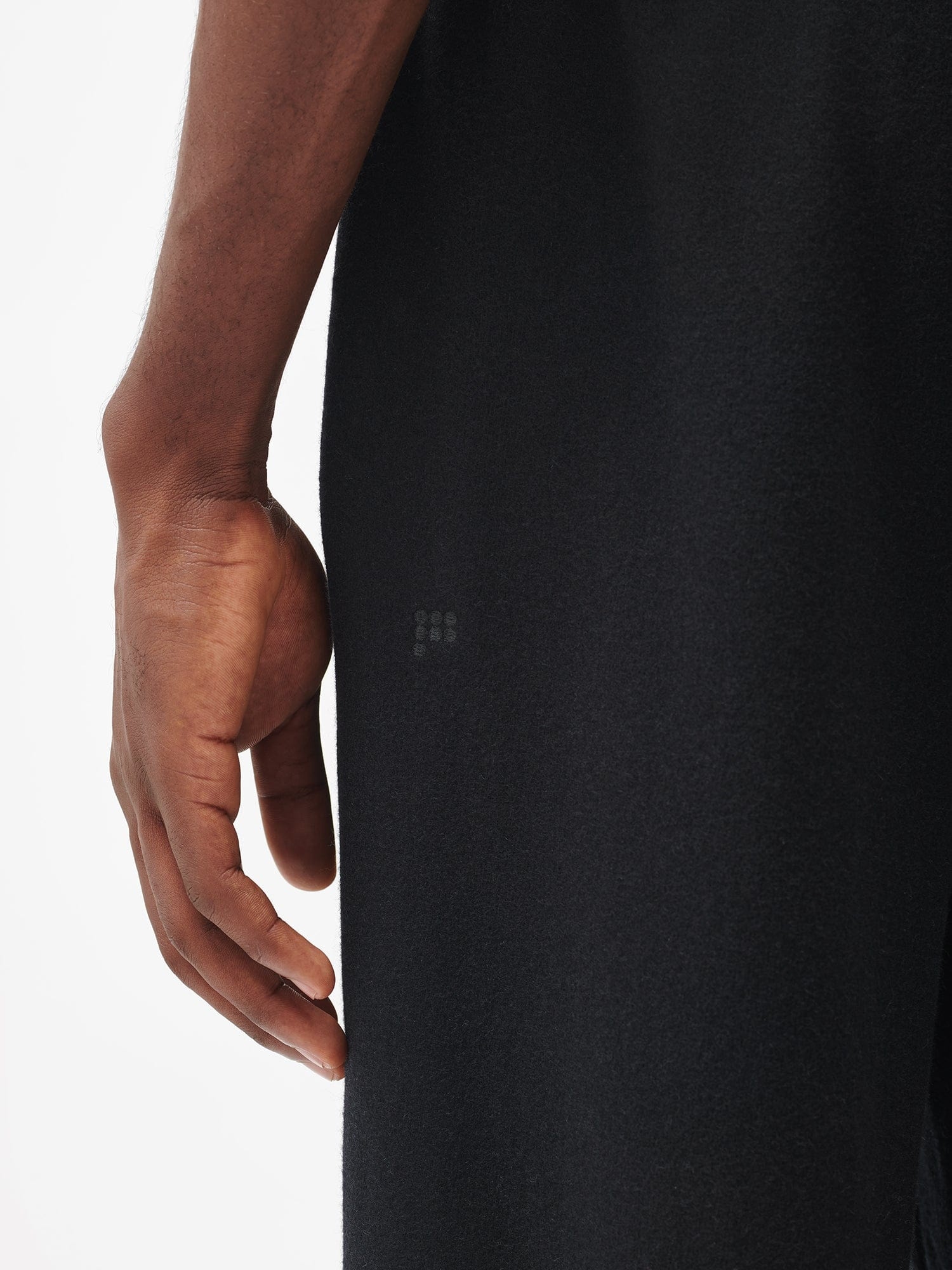 Womens Recycled Wool Jersey Wide-Leg Track Pants - Black - 4