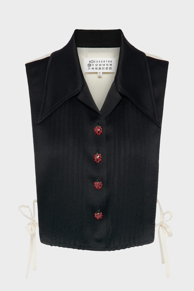 Silk-blend stole top 1