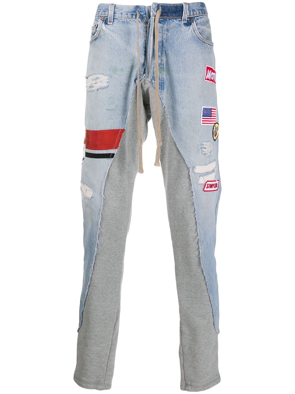 contrasting panel jogger jeans - 1