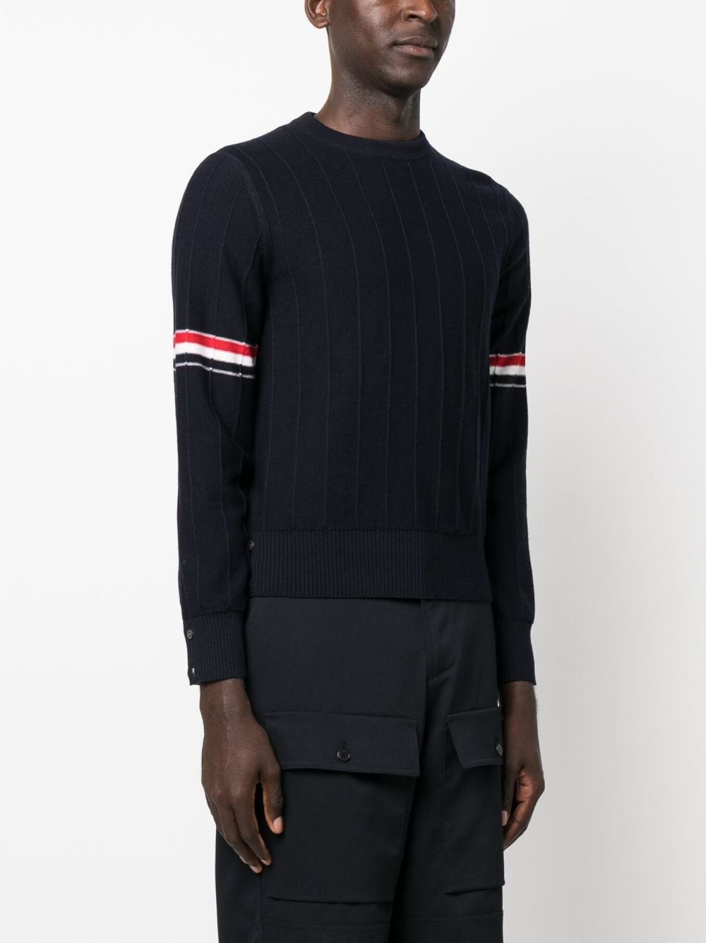 RWB-stripe long-sleeve jumper - 3