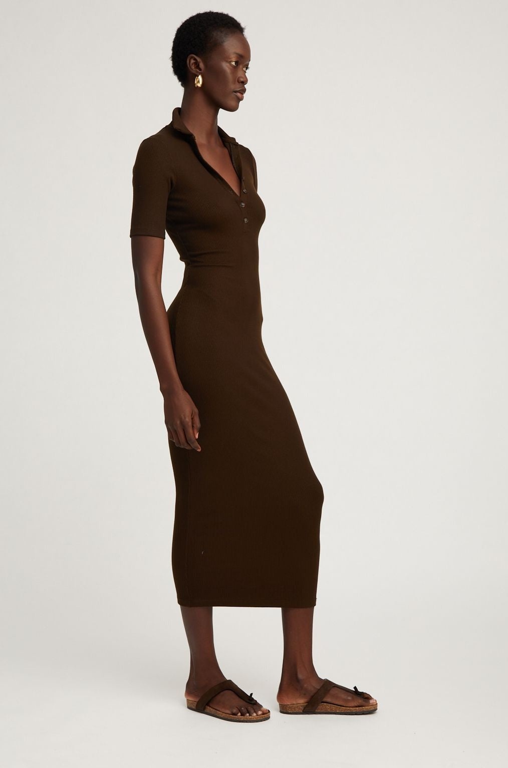 AMERICANO RIB POLO MAXI DRESS - 3
