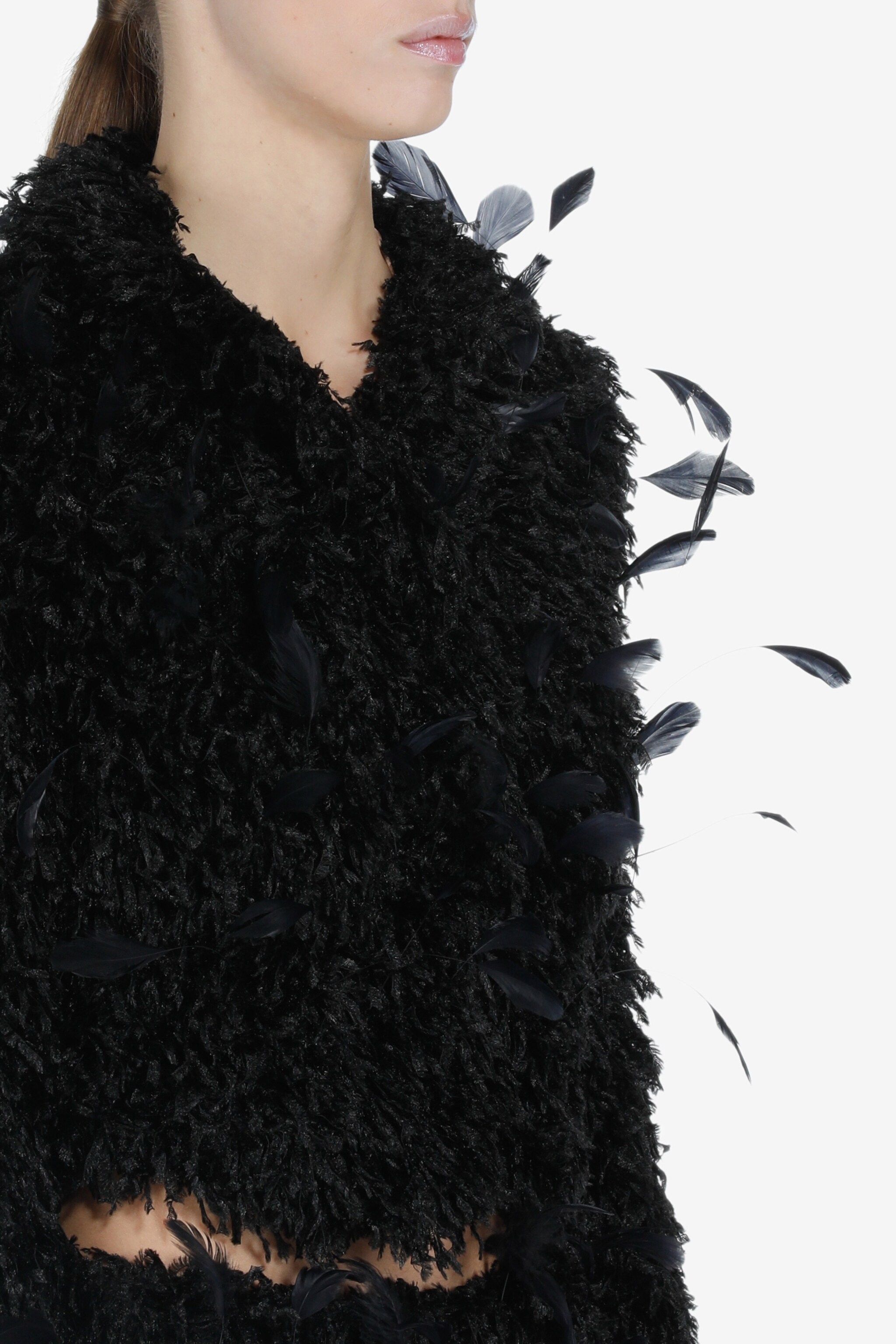 EMBELLISHED FAUX-SHEARLING JACKET - 5