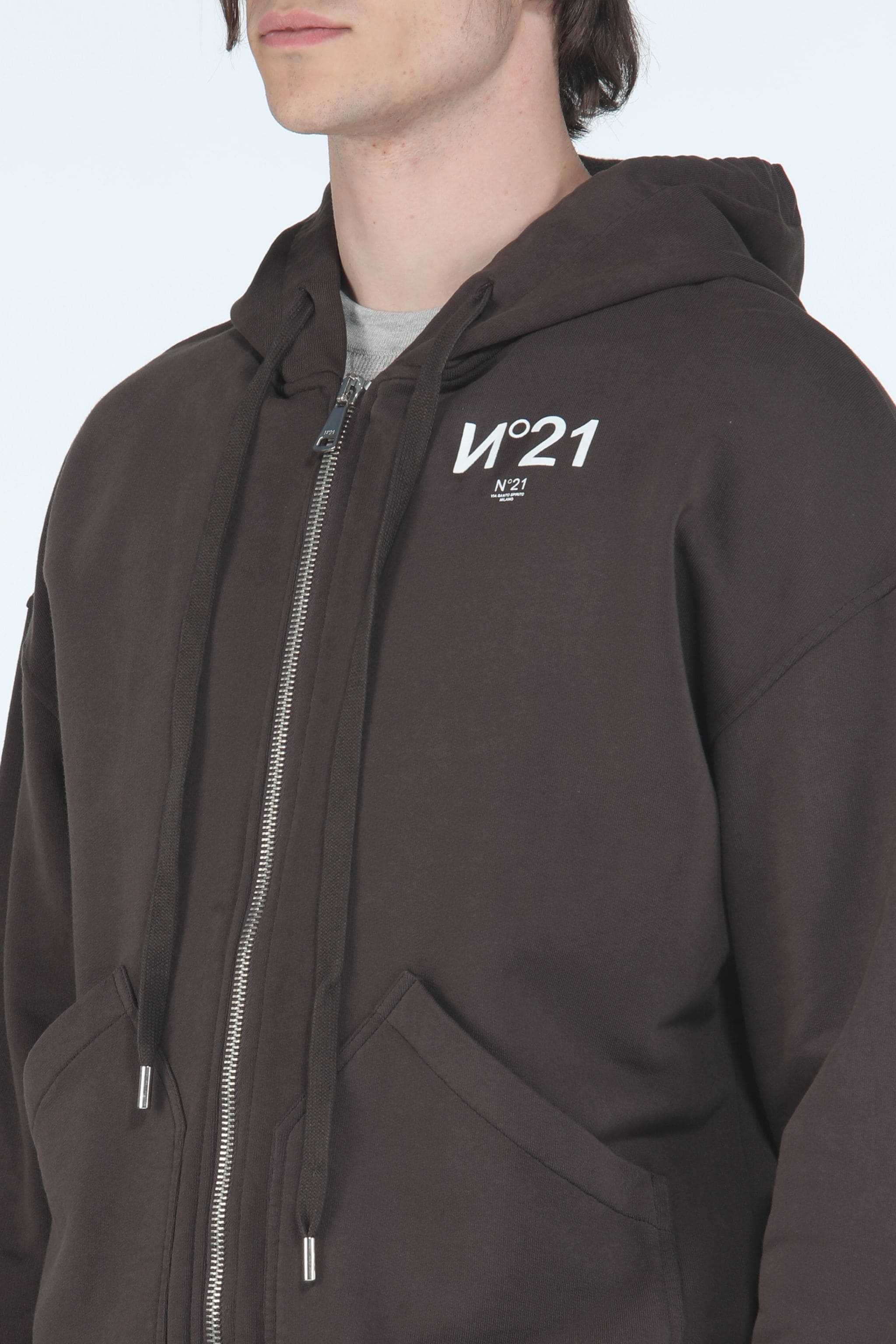 LOGO-PRINT COTTON ZIP HOODIE - 5