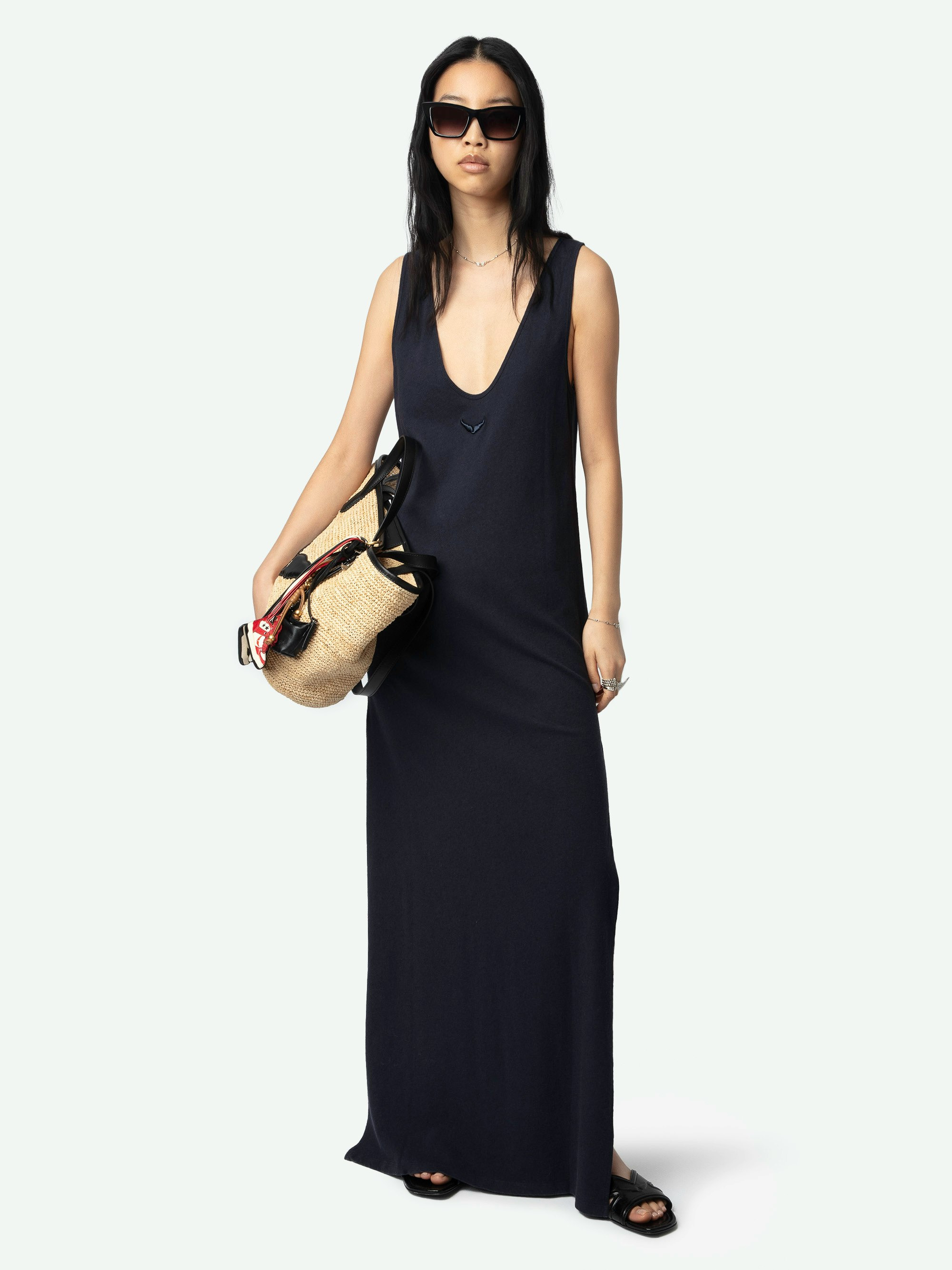 Deva Navy Sleeveless Dress - 5