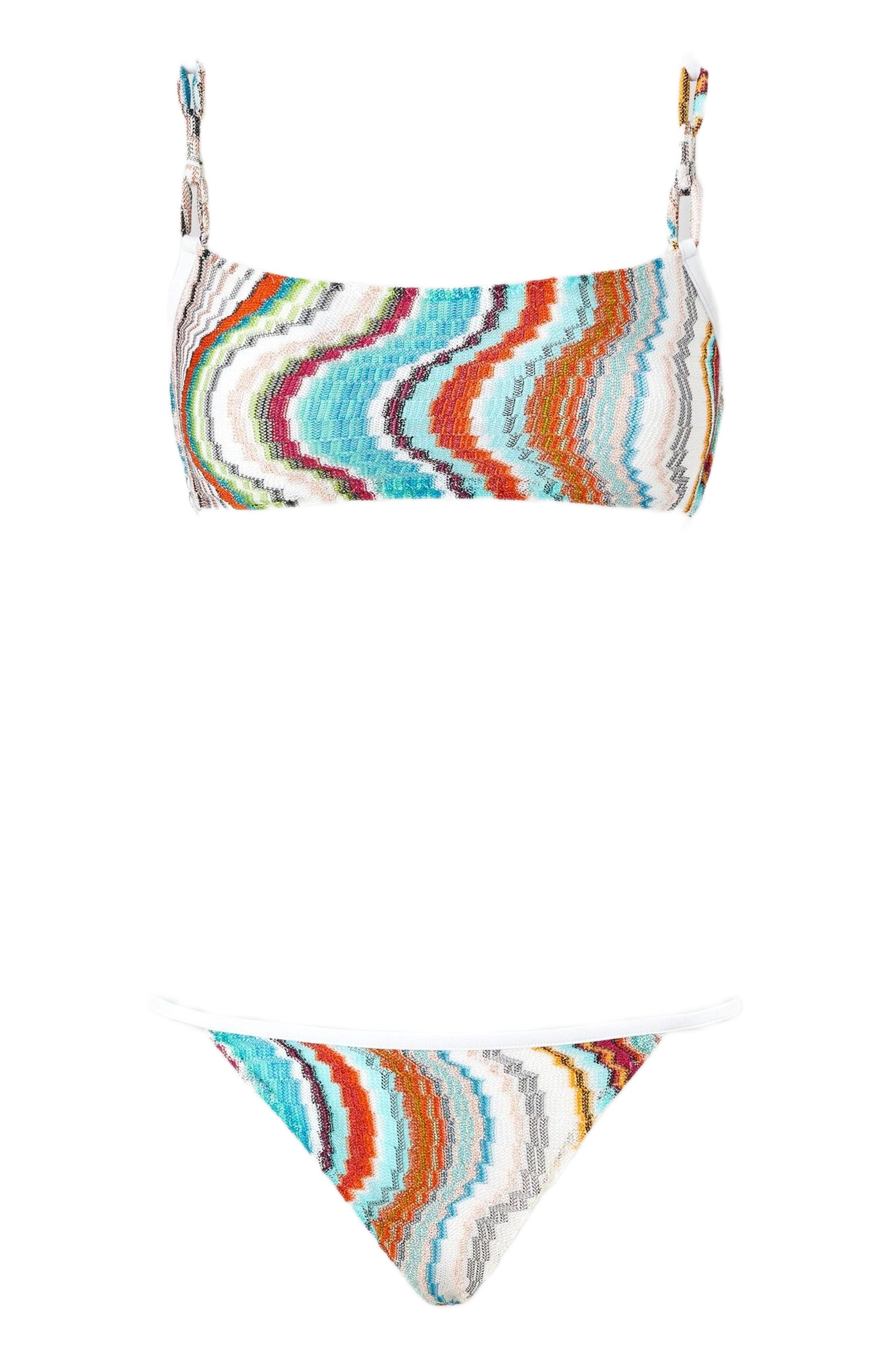 Missoni Bandeau Bikini With Lamé Wave Motif in Multicoloured at Nordstrom - 2