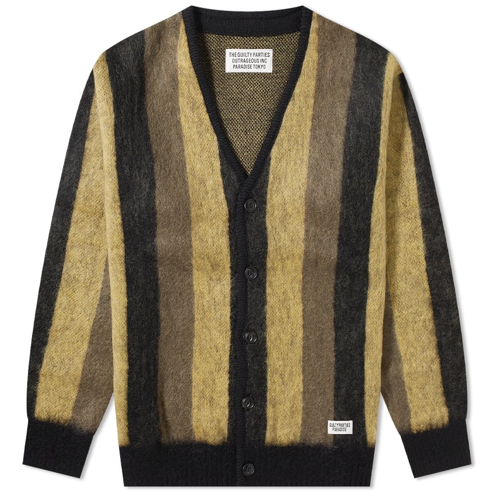 Wacko Maria Striped Mohair Cardigan - 1