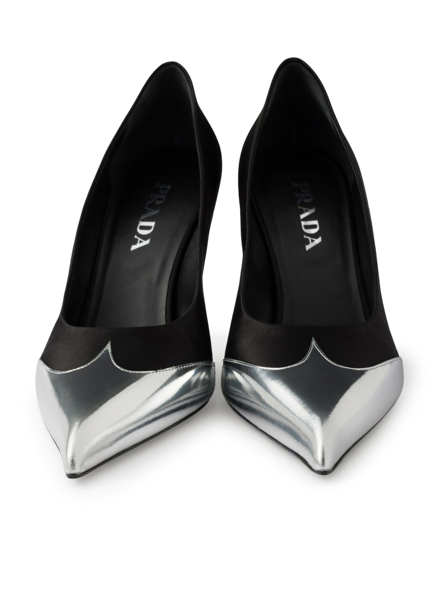 PUMP IN SATIN AND METALLIC LEATHER - 6