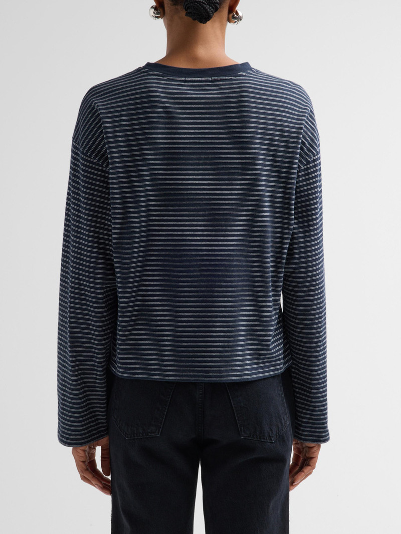 Women's Kelly Striped Boxy Long-Sleeve T-Shirt - Salute Multi 3