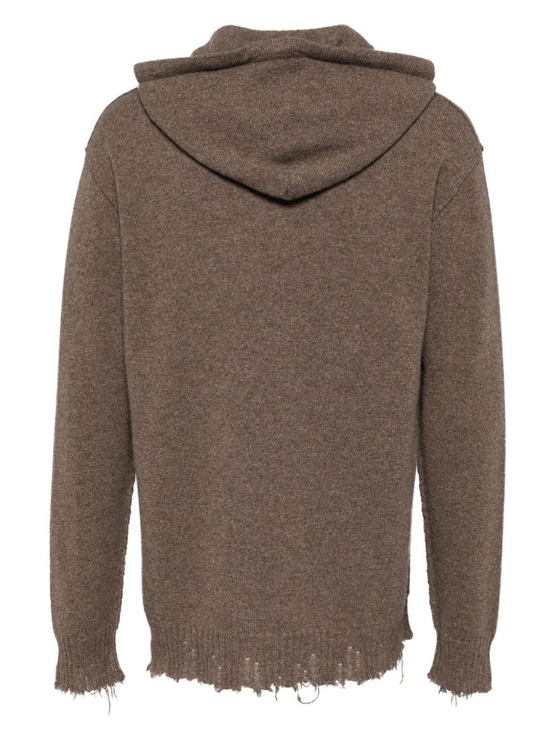 UMA WANG cashmere hooded jumper outlook