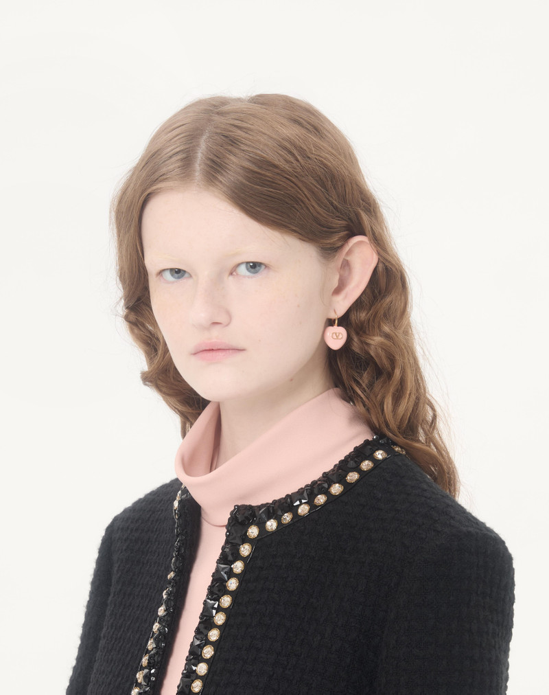 Valentino COEUR ROYAL METAL AND ENAMEL EARRINGS outlook