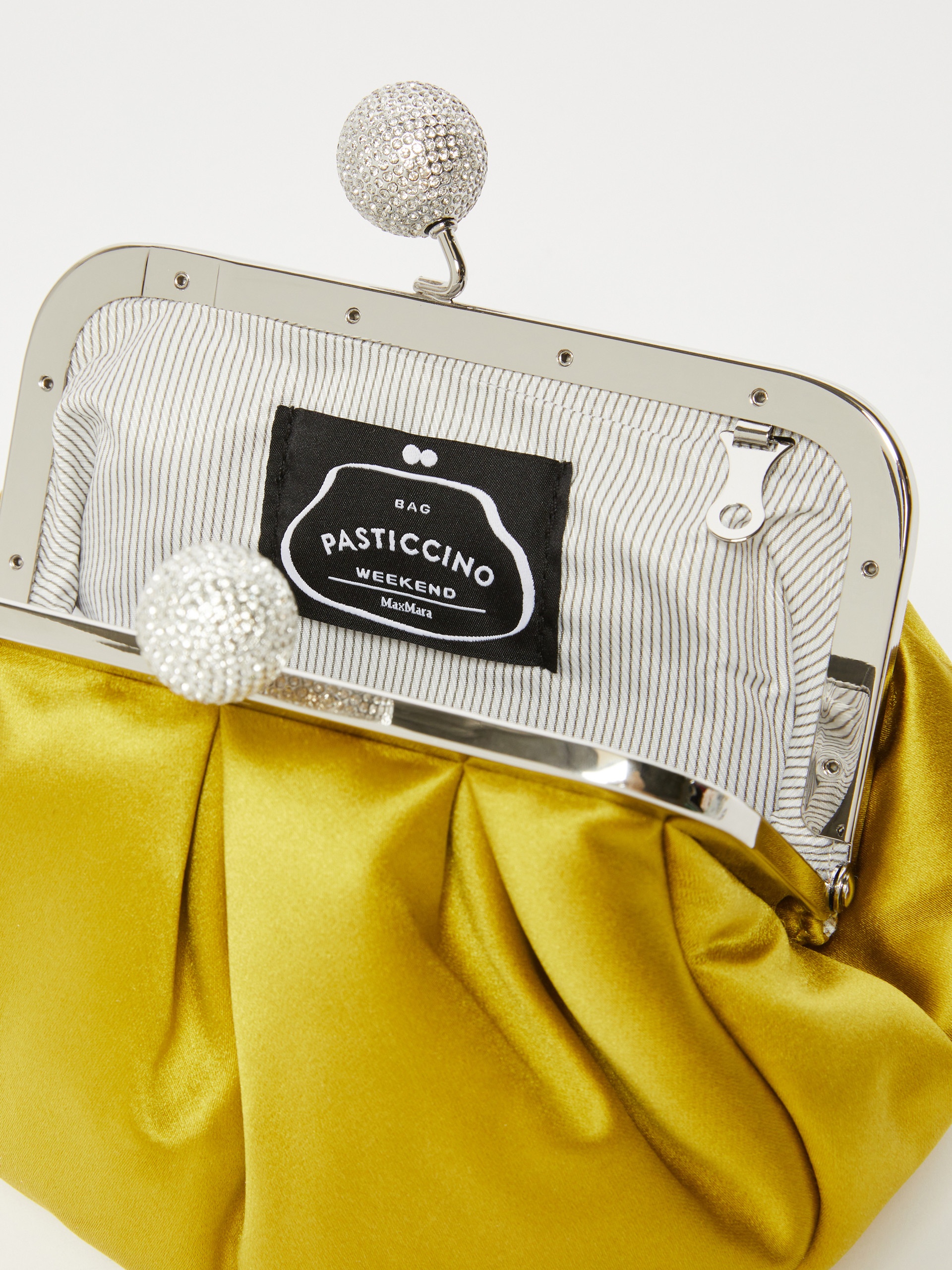 EMMY Small satin Pasticcino Bag with rhinestones - 6