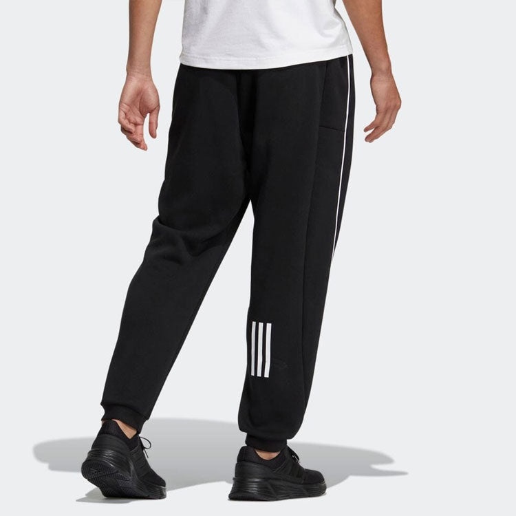 Men's adidas Minimalistic Alphabet Printing Bundle Feet Sports Pants/Trousers/Joggers Black HM2682 - 3