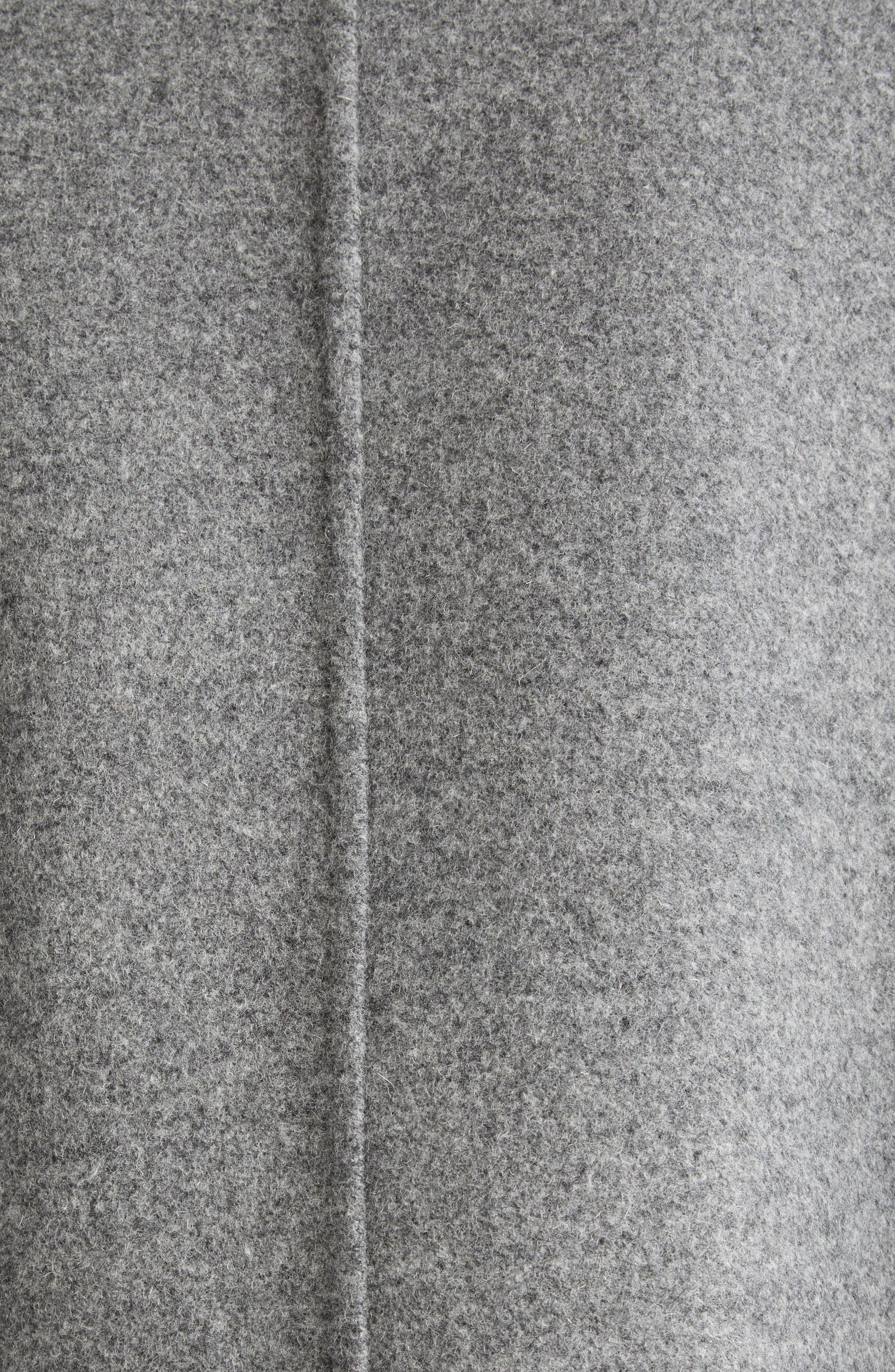 Carolina Herrera Double Face Virgin Wool Peacoat Cape in Melange Grey at Nordstrom - 5
